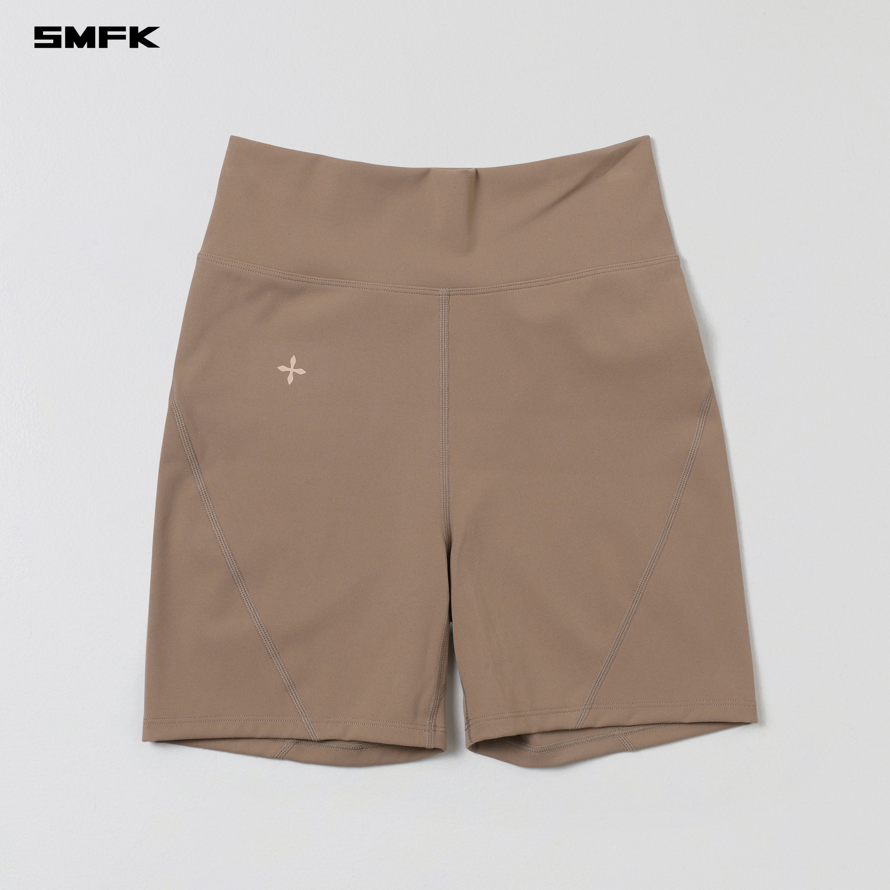 FOCUS GYM HIGH WAIST SHORTS/Lycra Nylon WILD BROWN