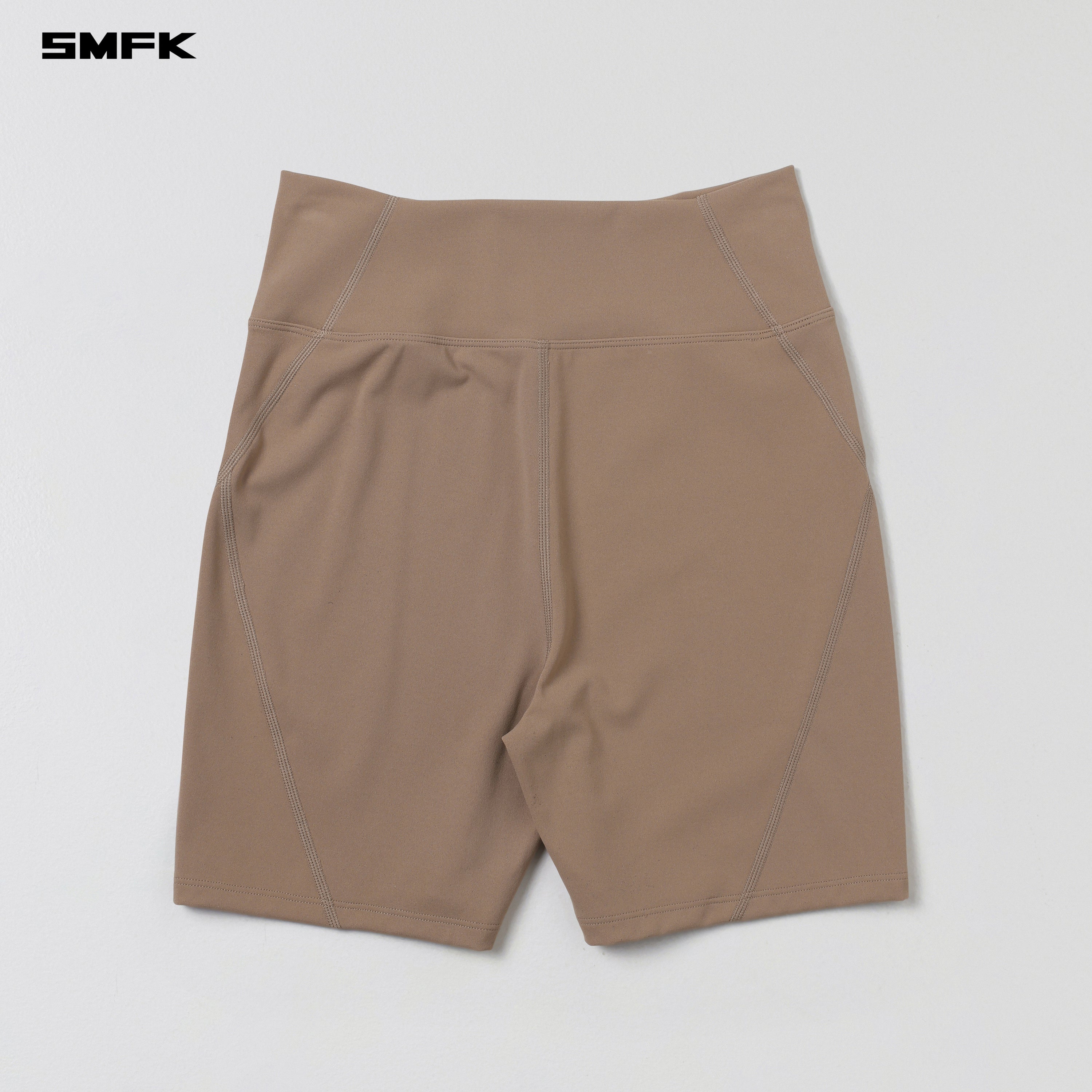FOCUS GYM HIGH WAIST SHORTS/Lycra Nylon WILD BROWN