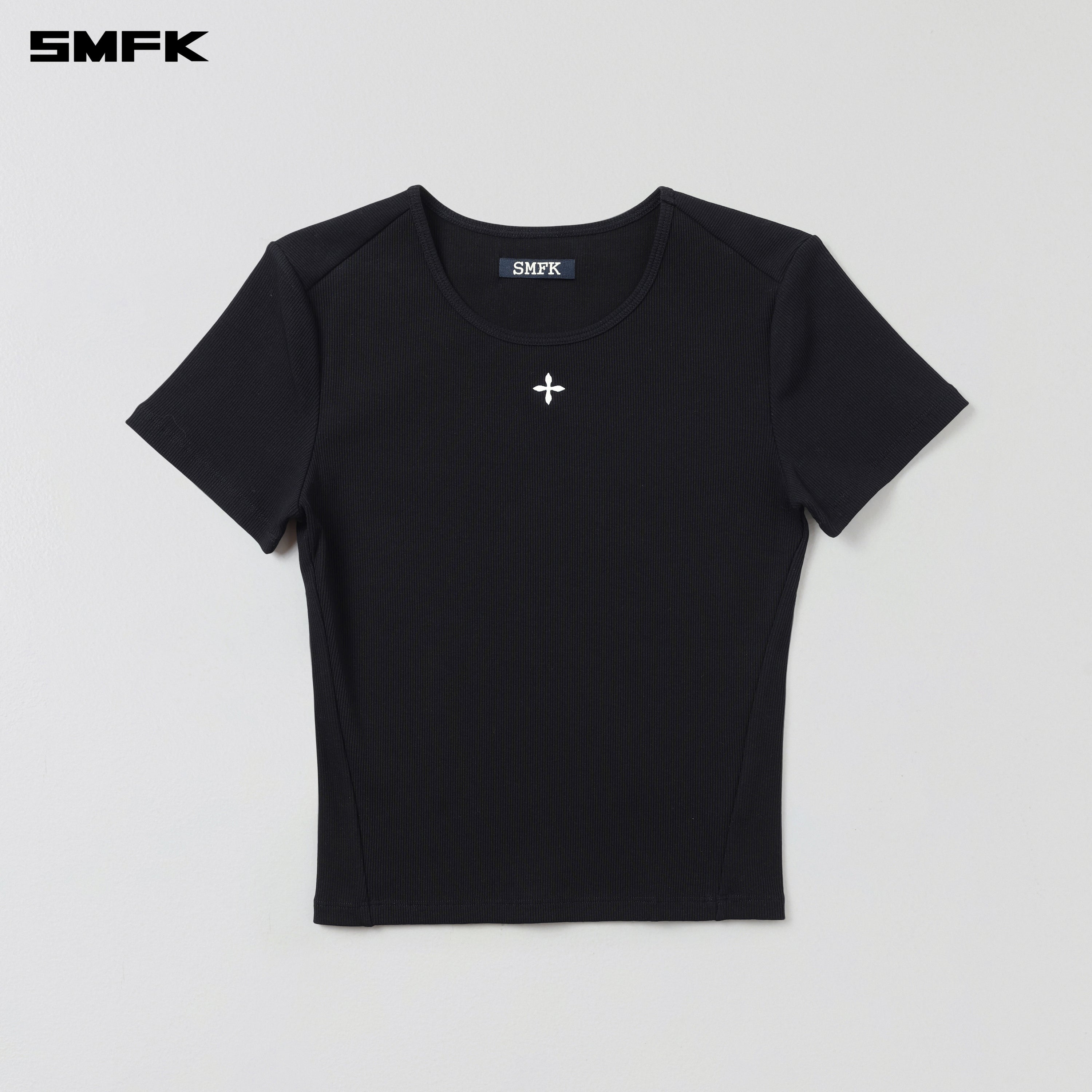 POISE SPORTS LINES TEE / COTTON WILD BLACK