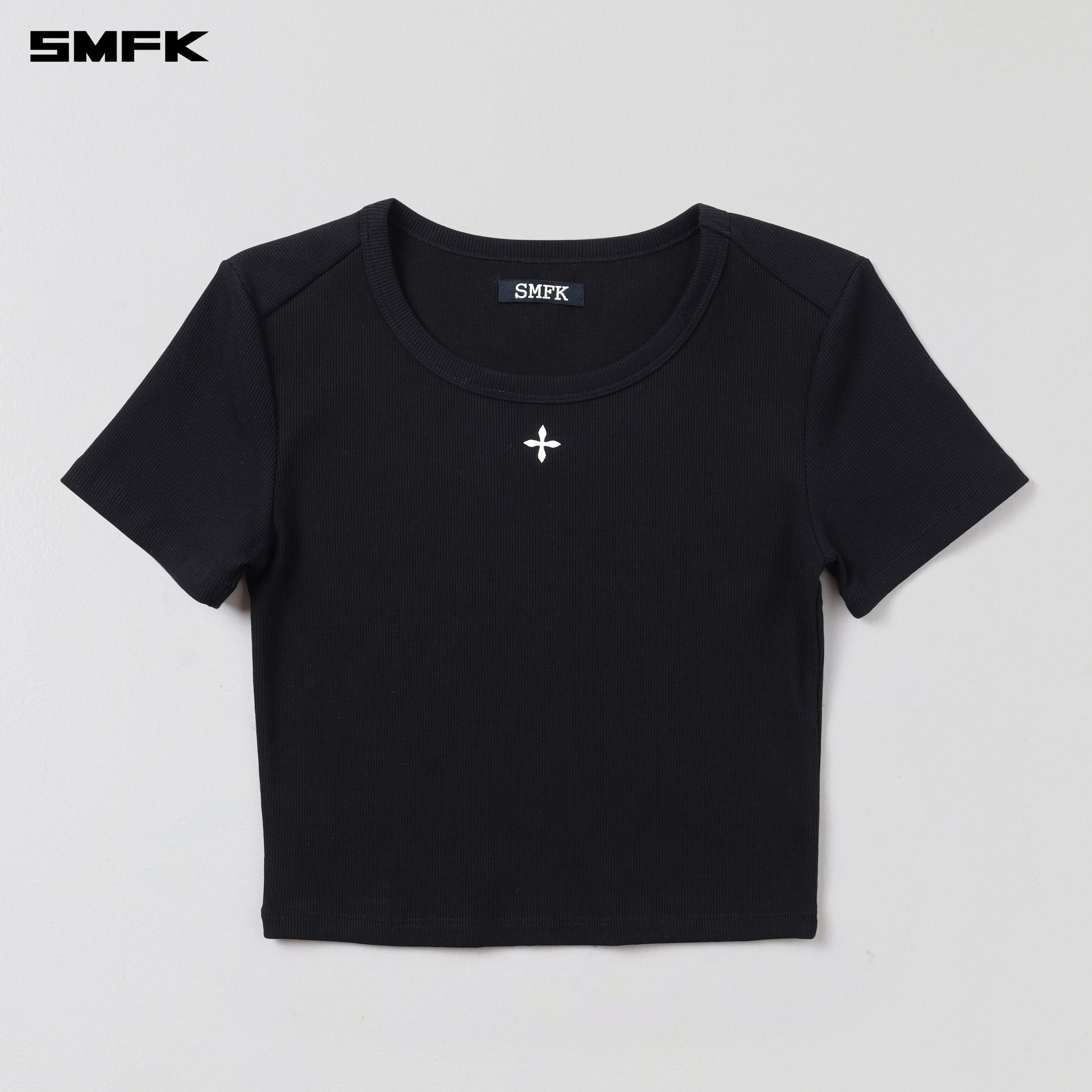 POISE SPORTS SLIM LINES TEE / COTTON WILD BLACK