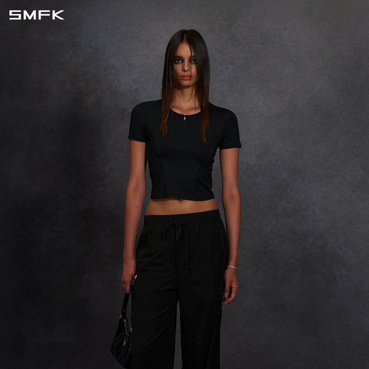 MIRAGE SIREN MEDITATE SPORTS TEE/LENZING TENCEL+MODAL WILD BLACK