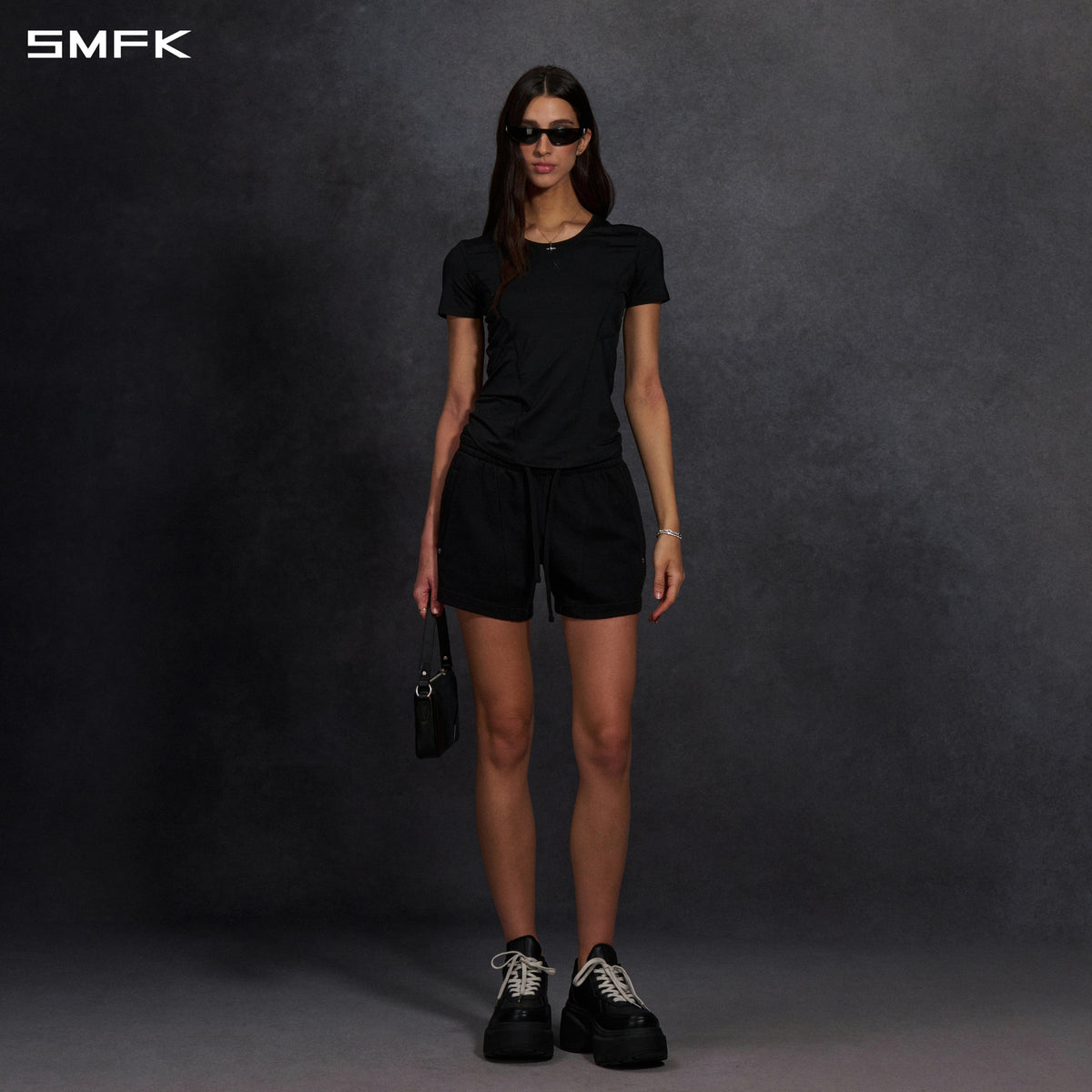 MIRAGE SIREN MEDITATE SPORTS LONG TEE/LENZING TENCEL+MODAL WILD BLACK