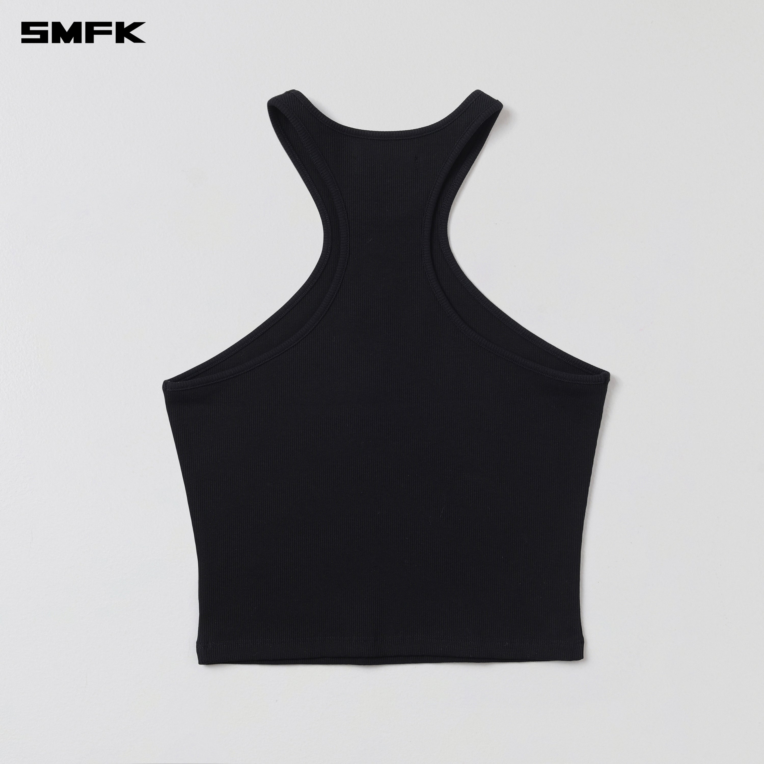 POISE X-NECK TANK / COTTON WILD BLACK