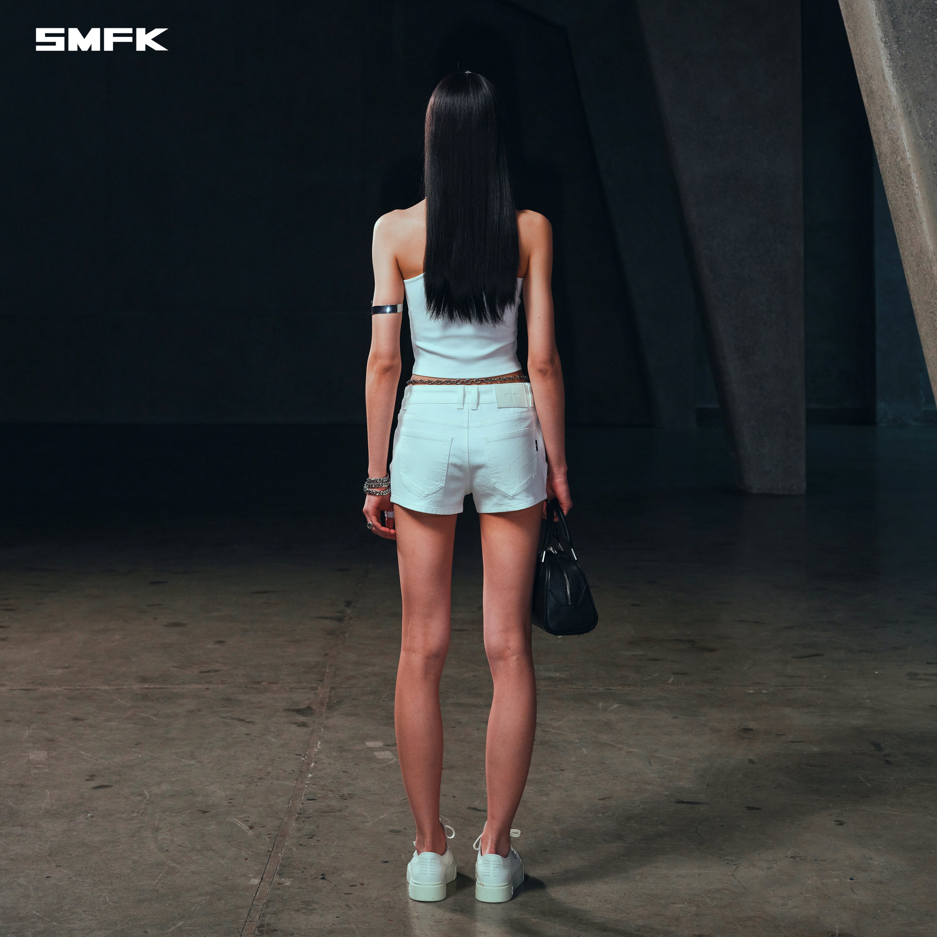 POISE X-NECK TANK / COTTON CLOUD WHITE