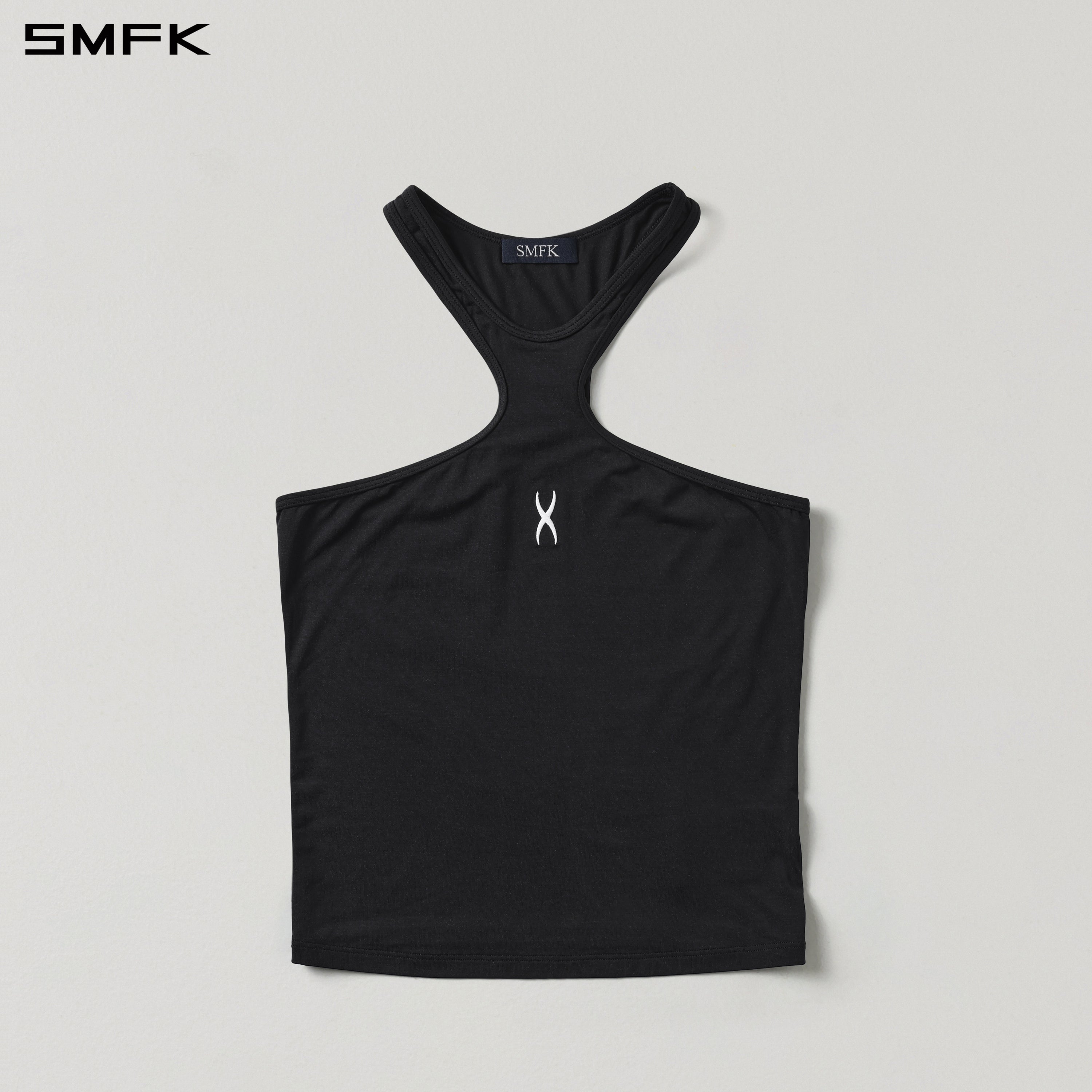 MIRAGE SIREN X-NECK LONG TANK/LENZING MODAL+SILK WILD BLACK