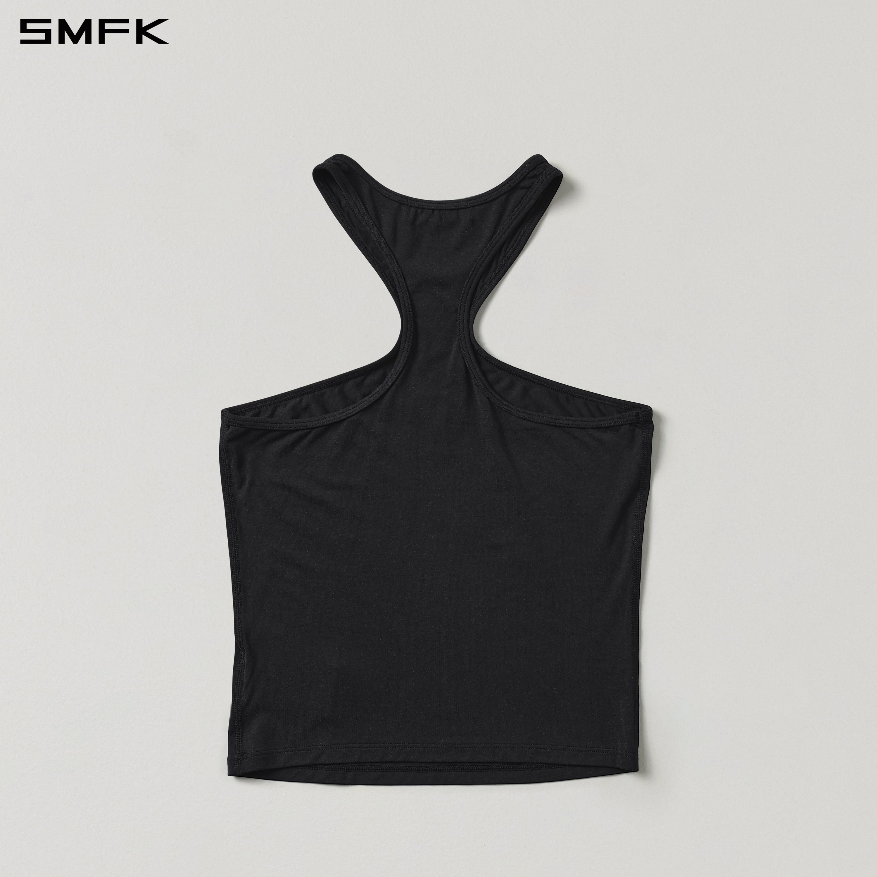 MIRAGE SIREN X-NECK LONG TANK/LENZING MODAL+SILK WILD BLACK