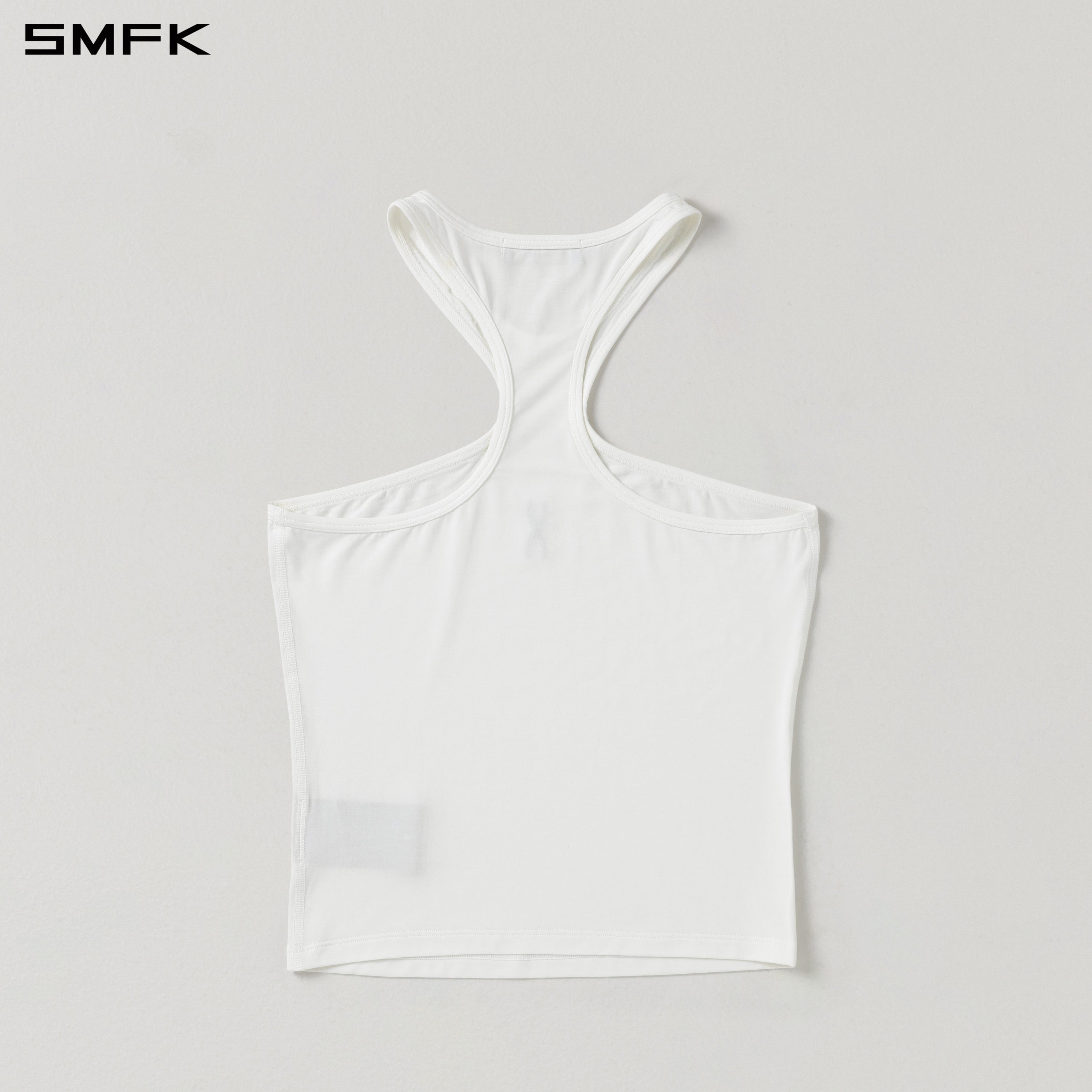 MIRAGE SIREN X-NECK LONG TANK/LENZING MODAL+SILK CLOUD WHITE