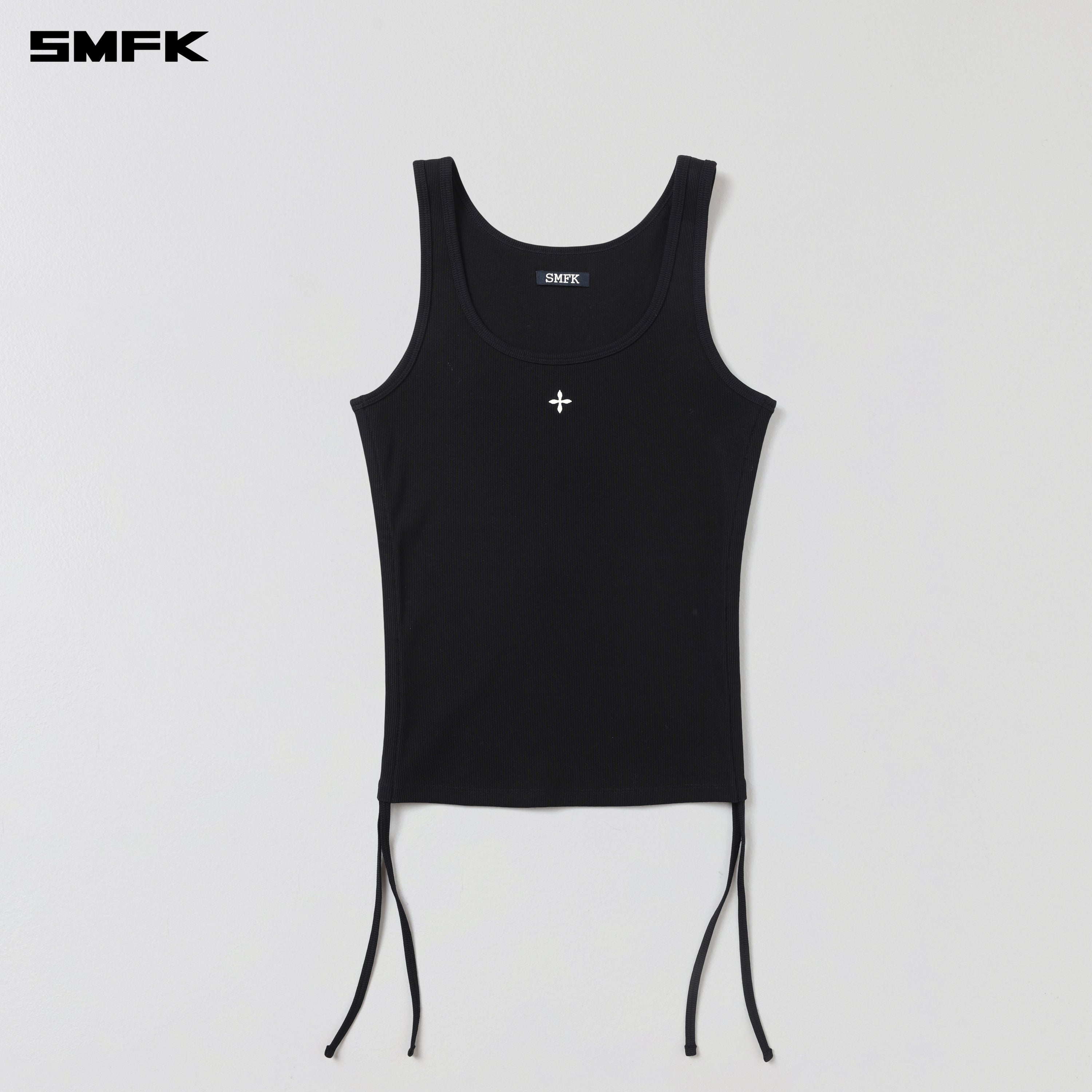 POISE ROPE LONG TANK / COTTON WILD BLACK