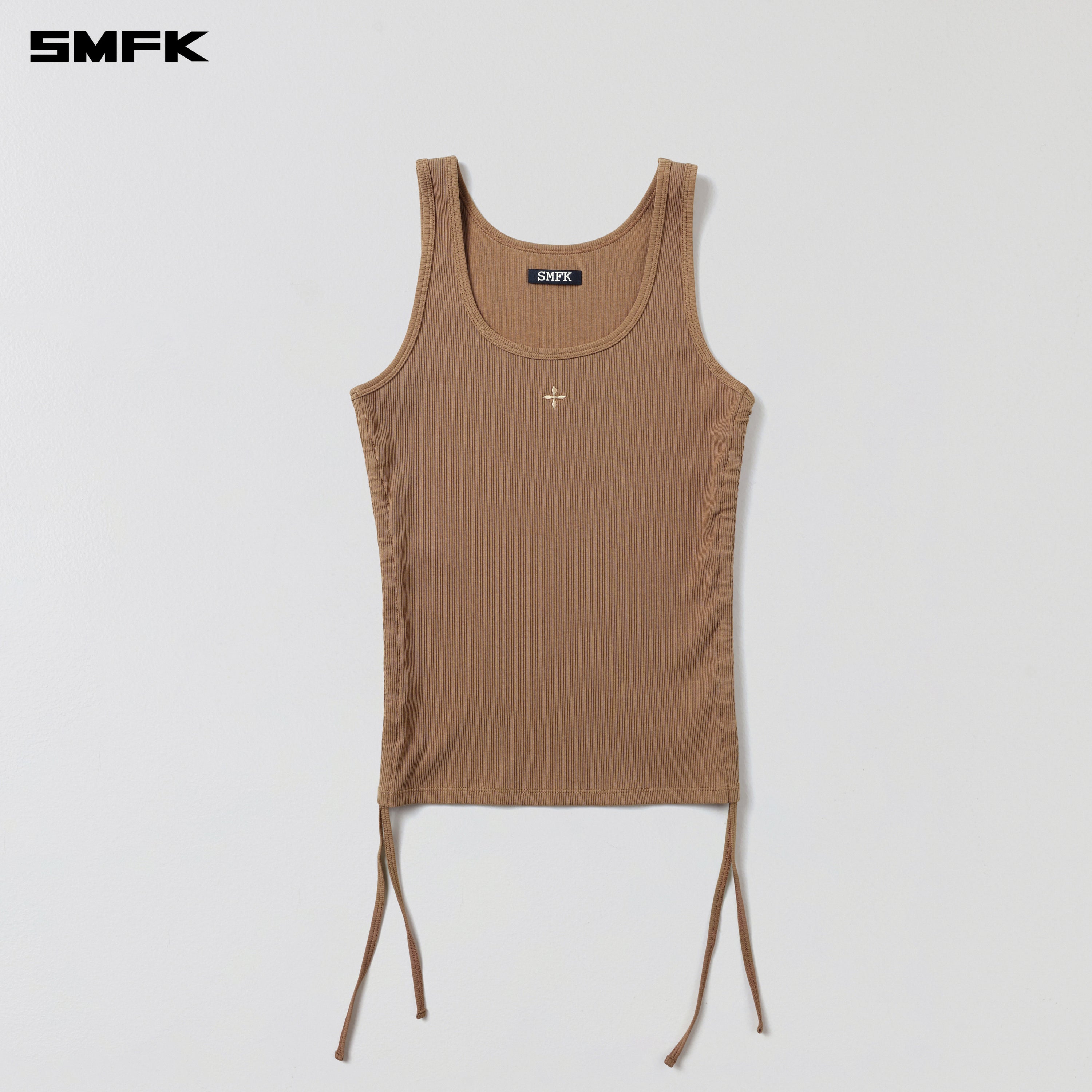 POISE ROPE LONG TANK / COTTON WILD BROWN