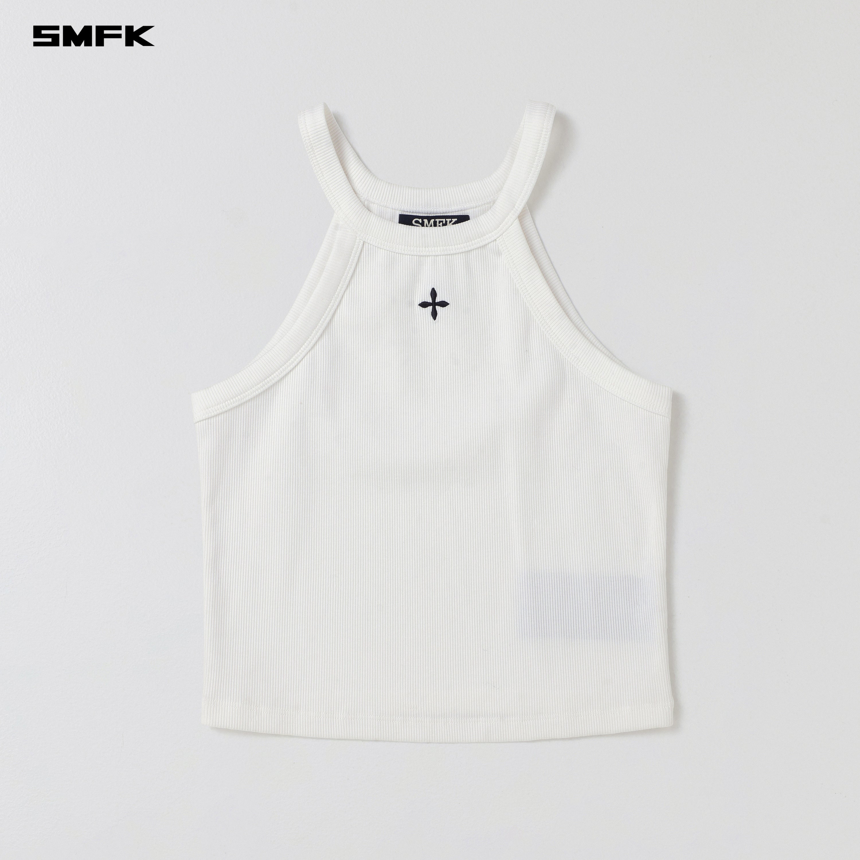 POISE ROUND-NECK TANK/COTTON CLOUD WHITE