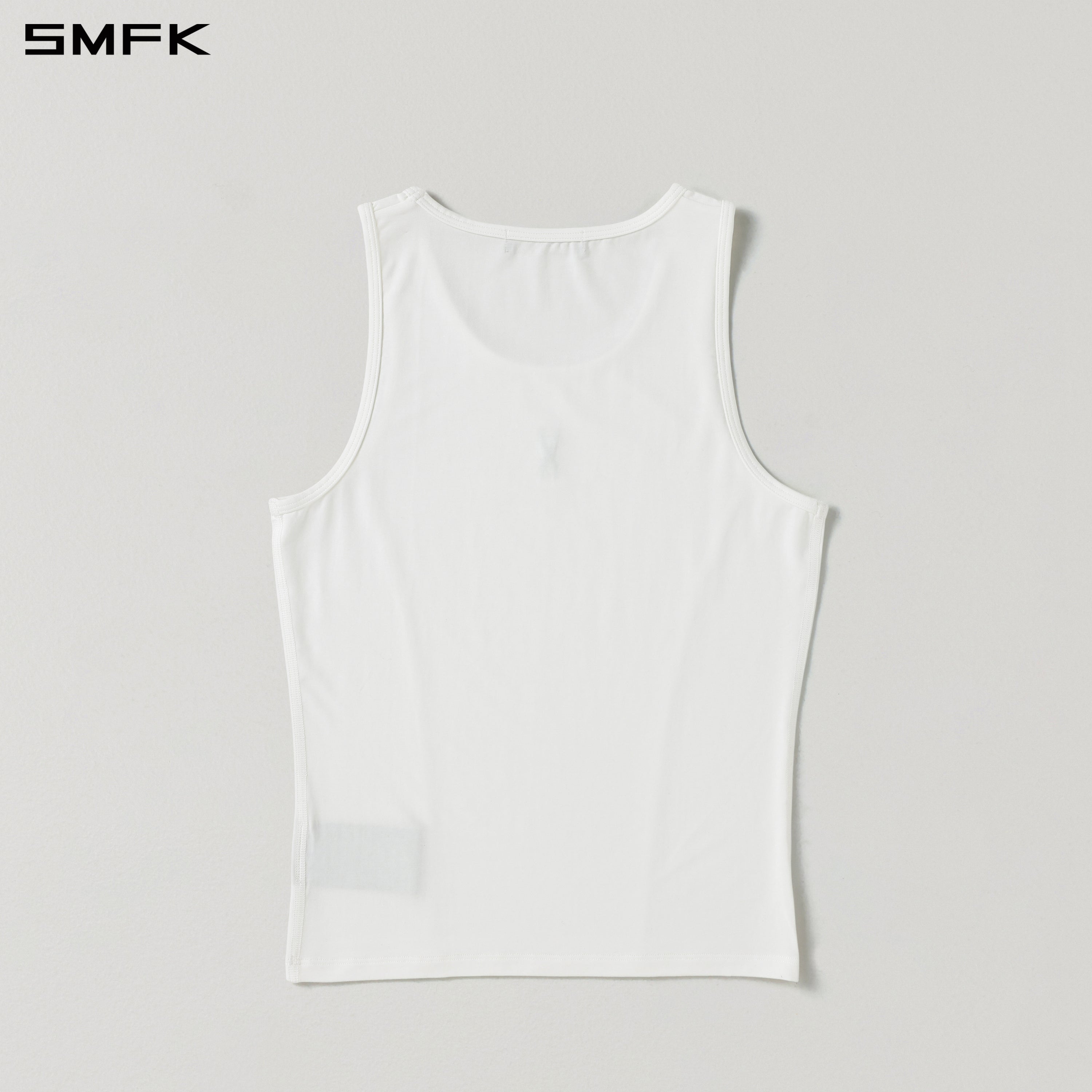 MIRAGE SIREN ROUND-NECK LONG TANK/LENZING MODAL+SILK CLOUD WHITE