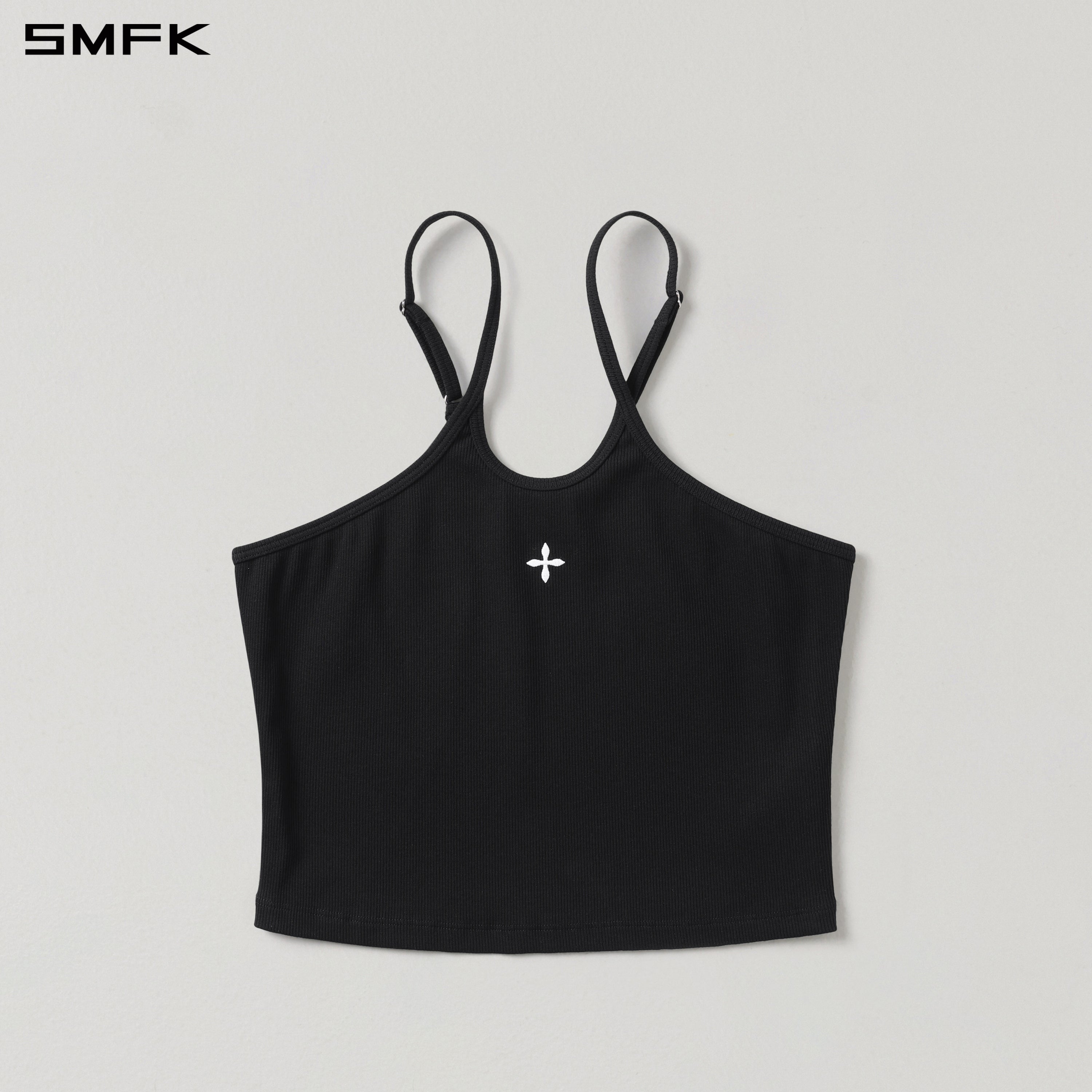 POISE ROUND-NECK CAMISOLE / COTTON WILD BLACK