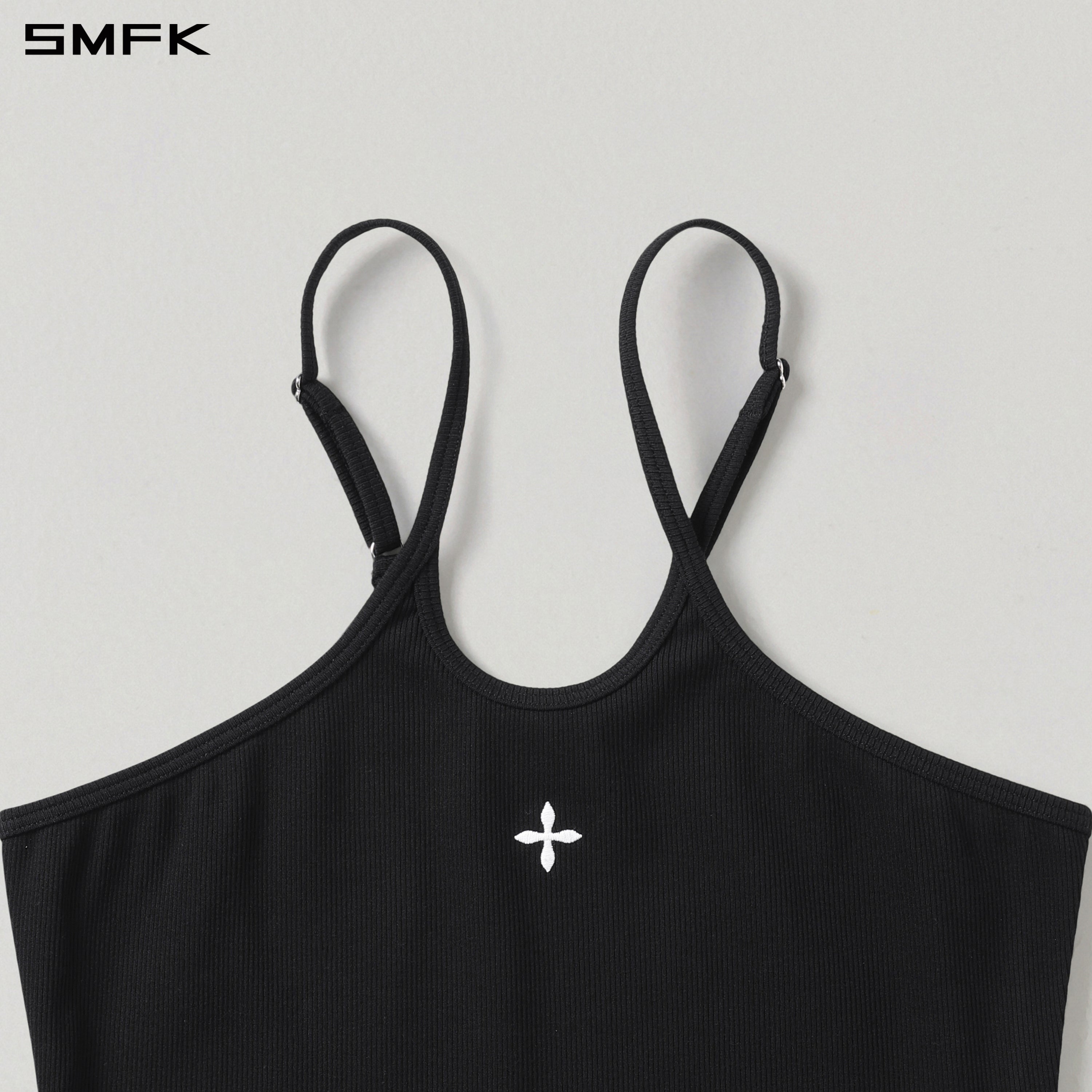 POISE ROUND-NECK CAMISOLE / COTTON WILD BLACK
