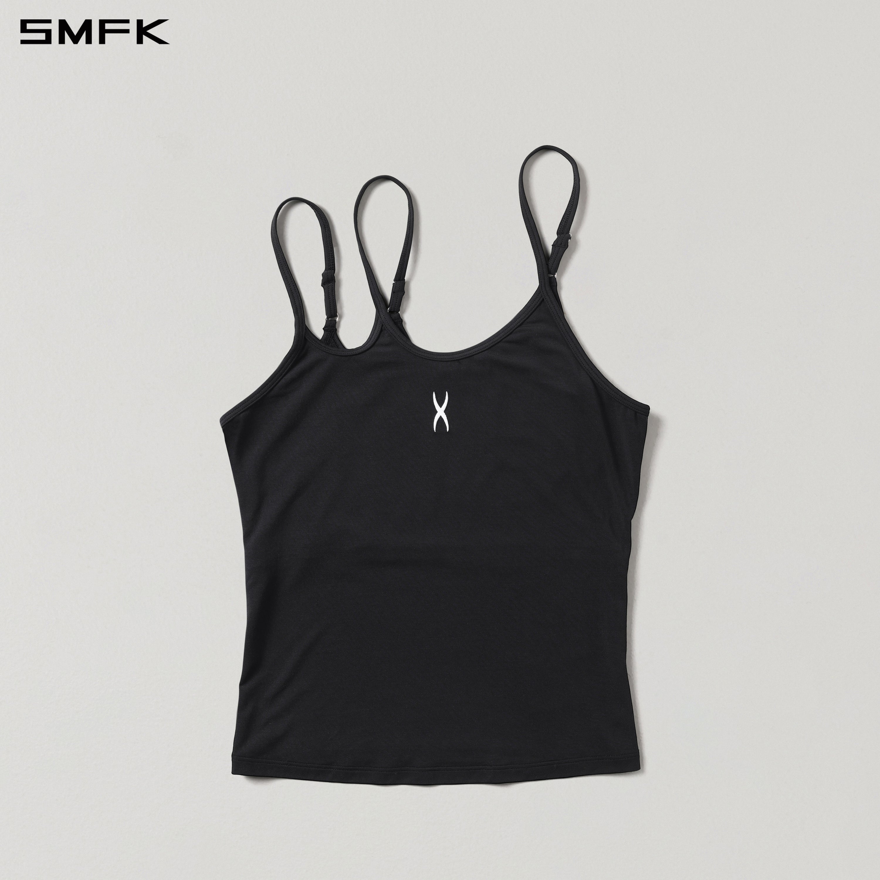 MIRAGE SIREN IMPERFECTION SPORTS SLIM CAMISOLE/LENZING MODAL+SILK WILD BLACK