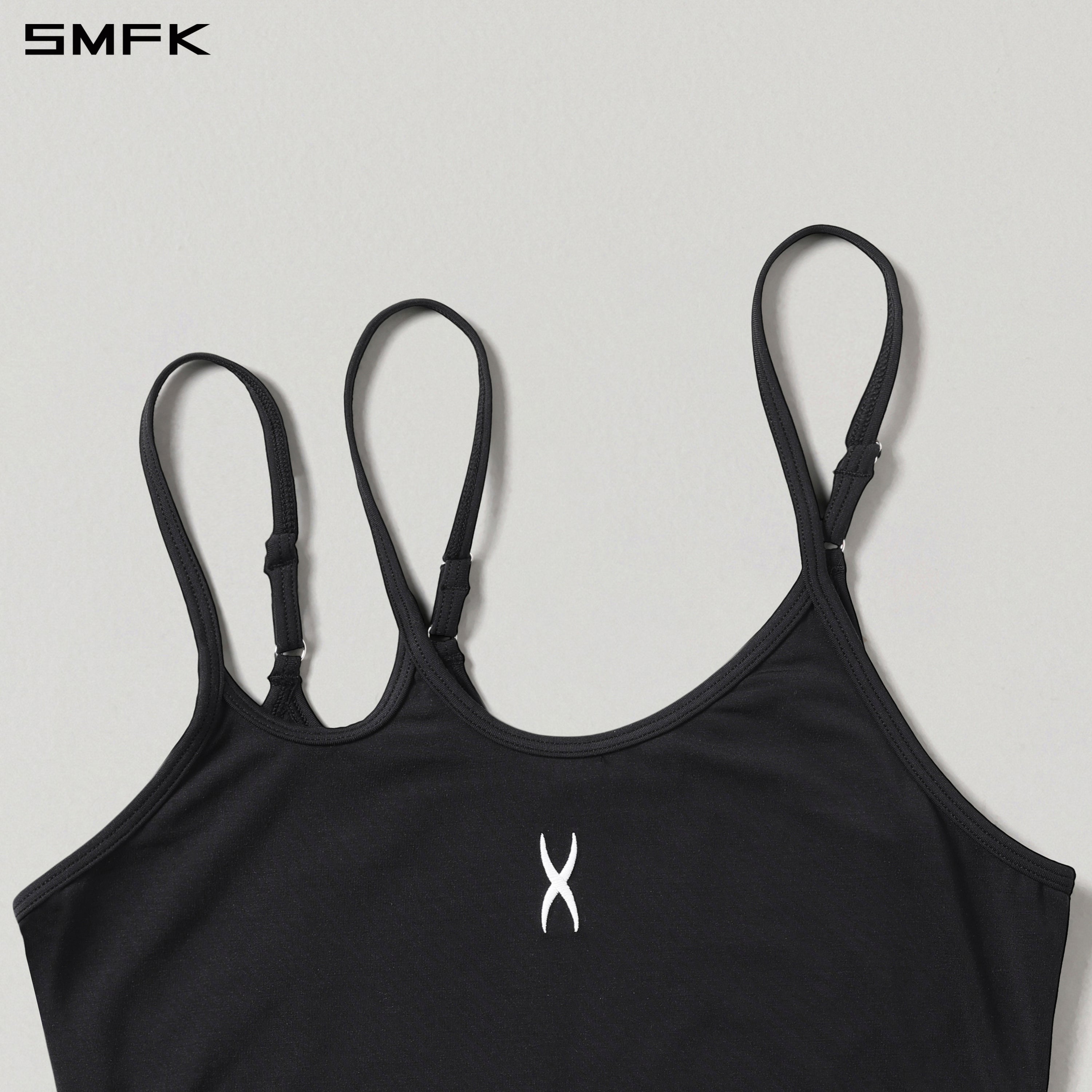 MIRAGE SIREN IMPERFECTION SPORTS SLIM CAMISOLE/LENZING MODAL+SILK WILD BLACK