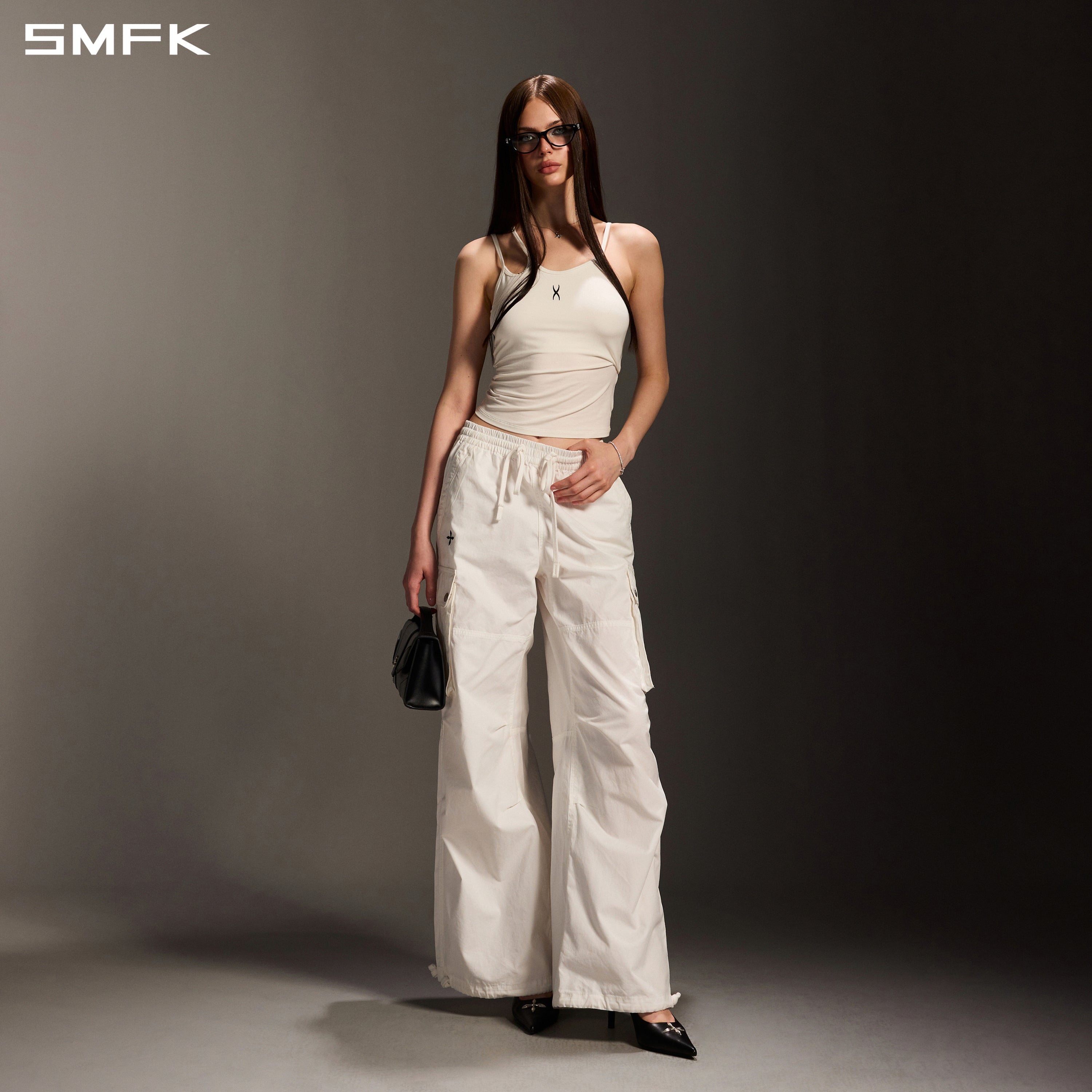 MIRAGE SIREN IMPERFECTION SPORTS SLIM CAMISOLE/LENZING MODAL+SILK CLOUD WHITE