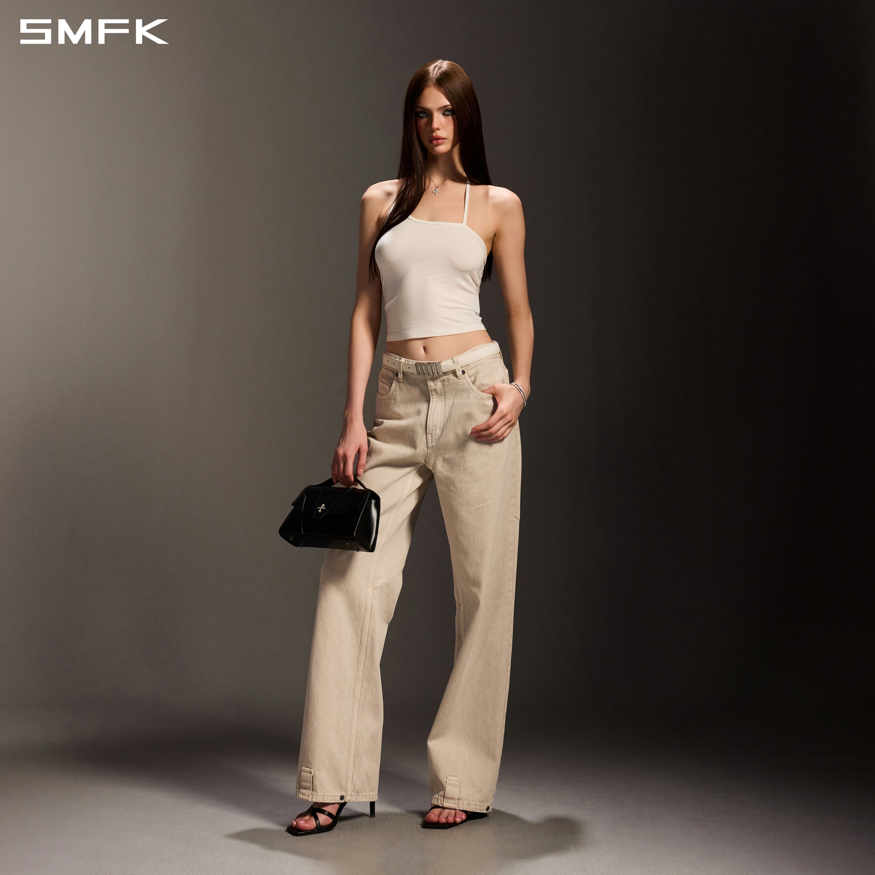MIRAGE SIREN MIX SLIM CAMISOLE/LENZING MODAL+SILK CLOUD WHITE