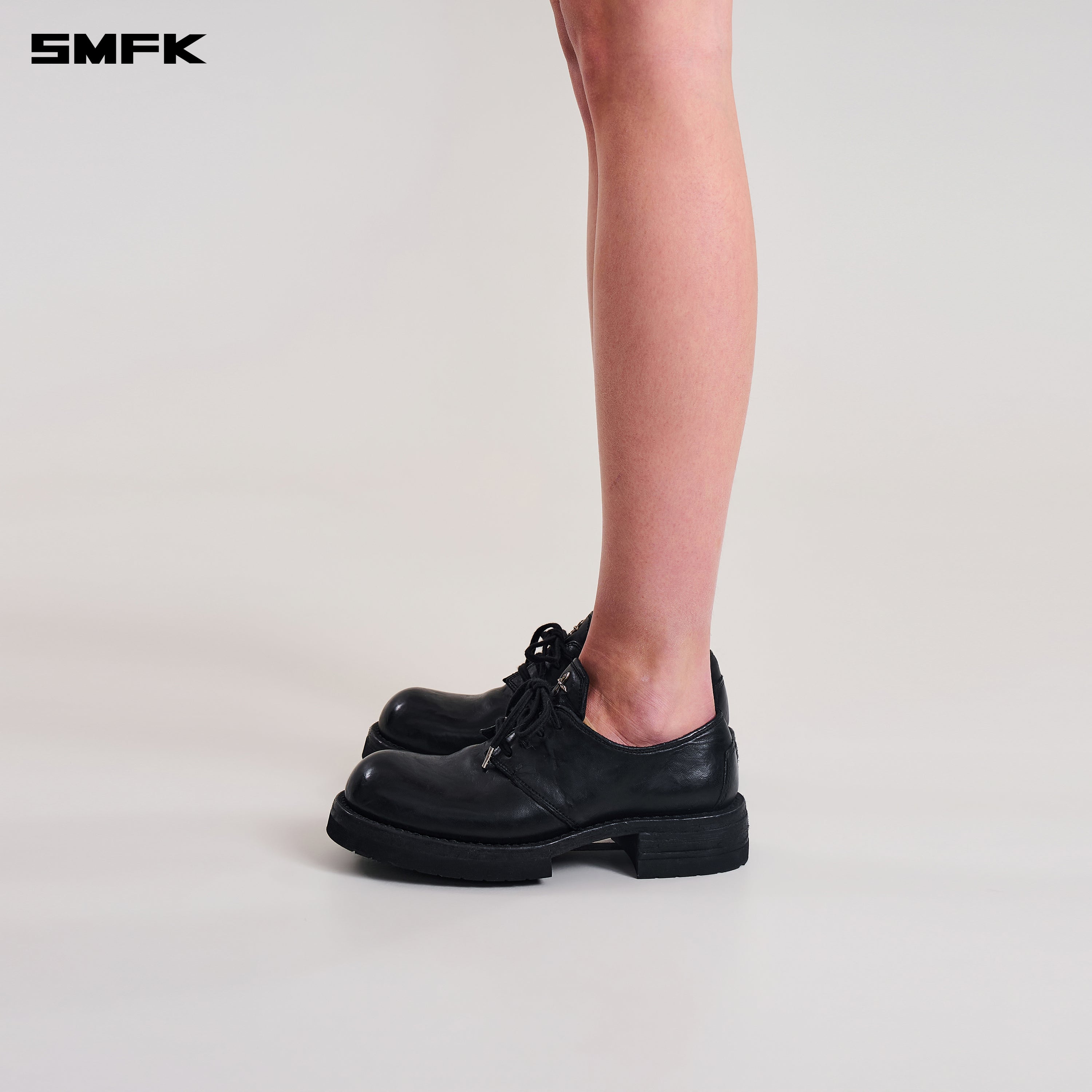 COMPASS WILD HANDMADE LEATHER DERBY (Goodyear) WILD BLACK