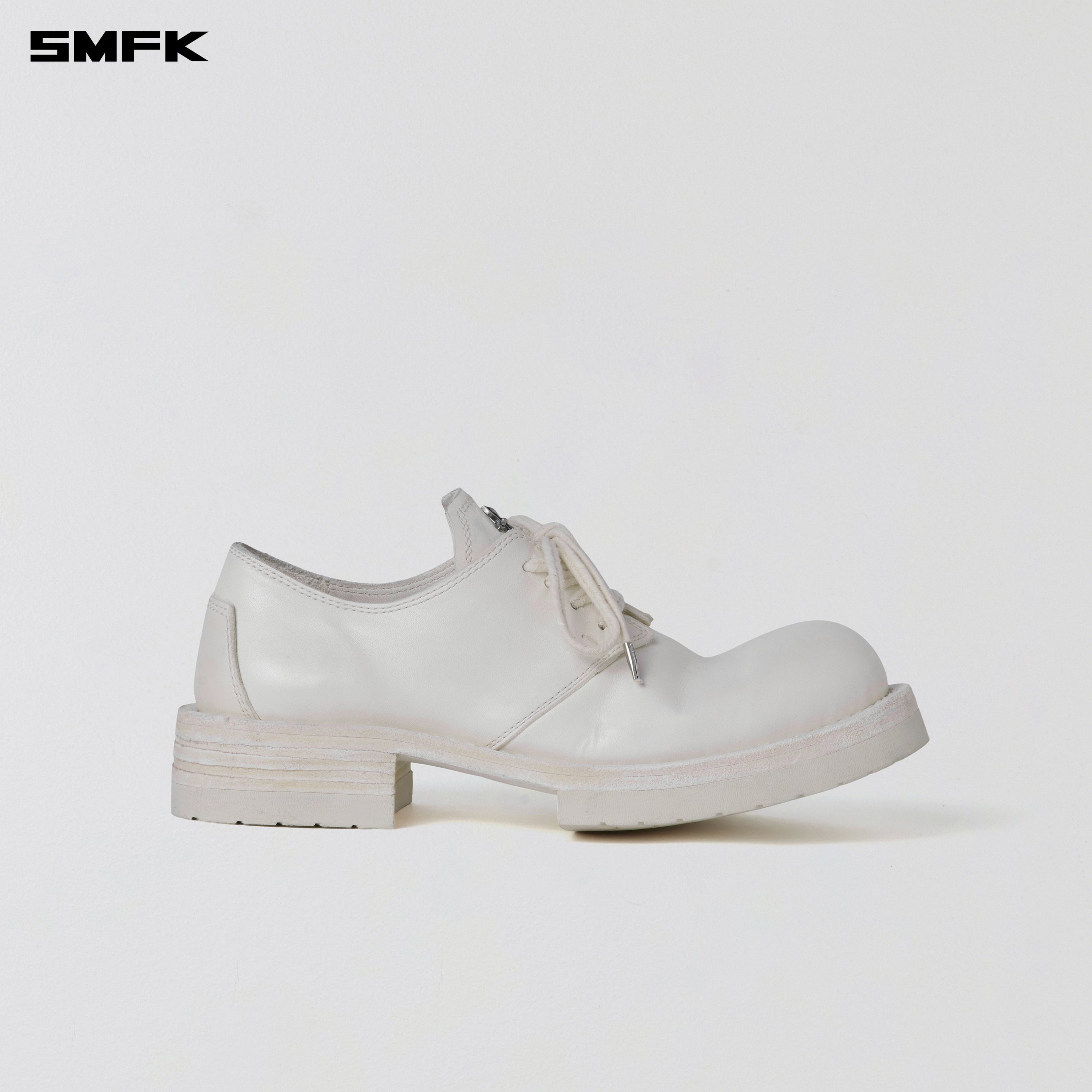 COMPASS WILD HANDMADE LEATHER DERBY(Goodyear) SNOW WHITE