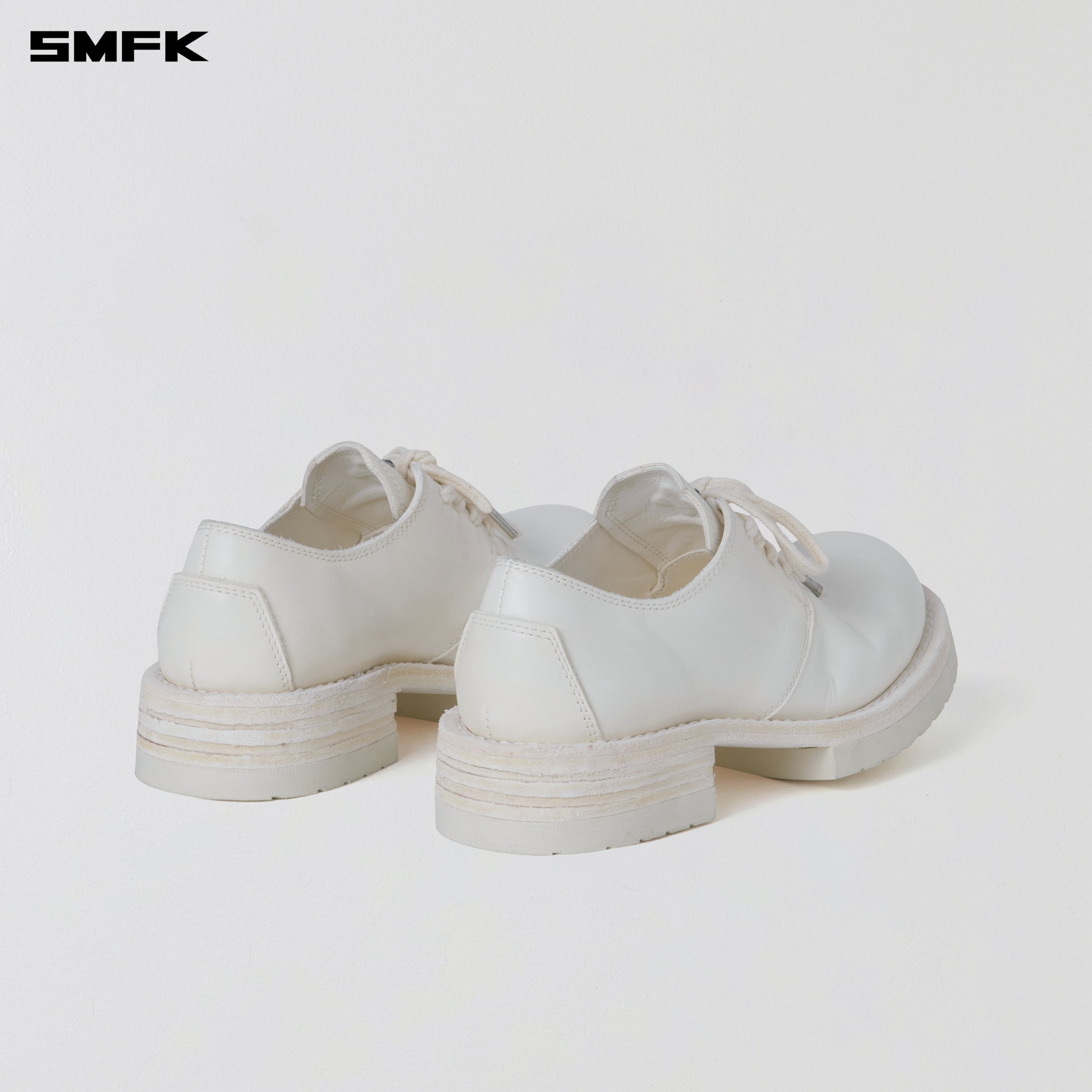 COMPASS WILD HANDMADE LEATHER DERBY(Goodyear) SNOW WHITE