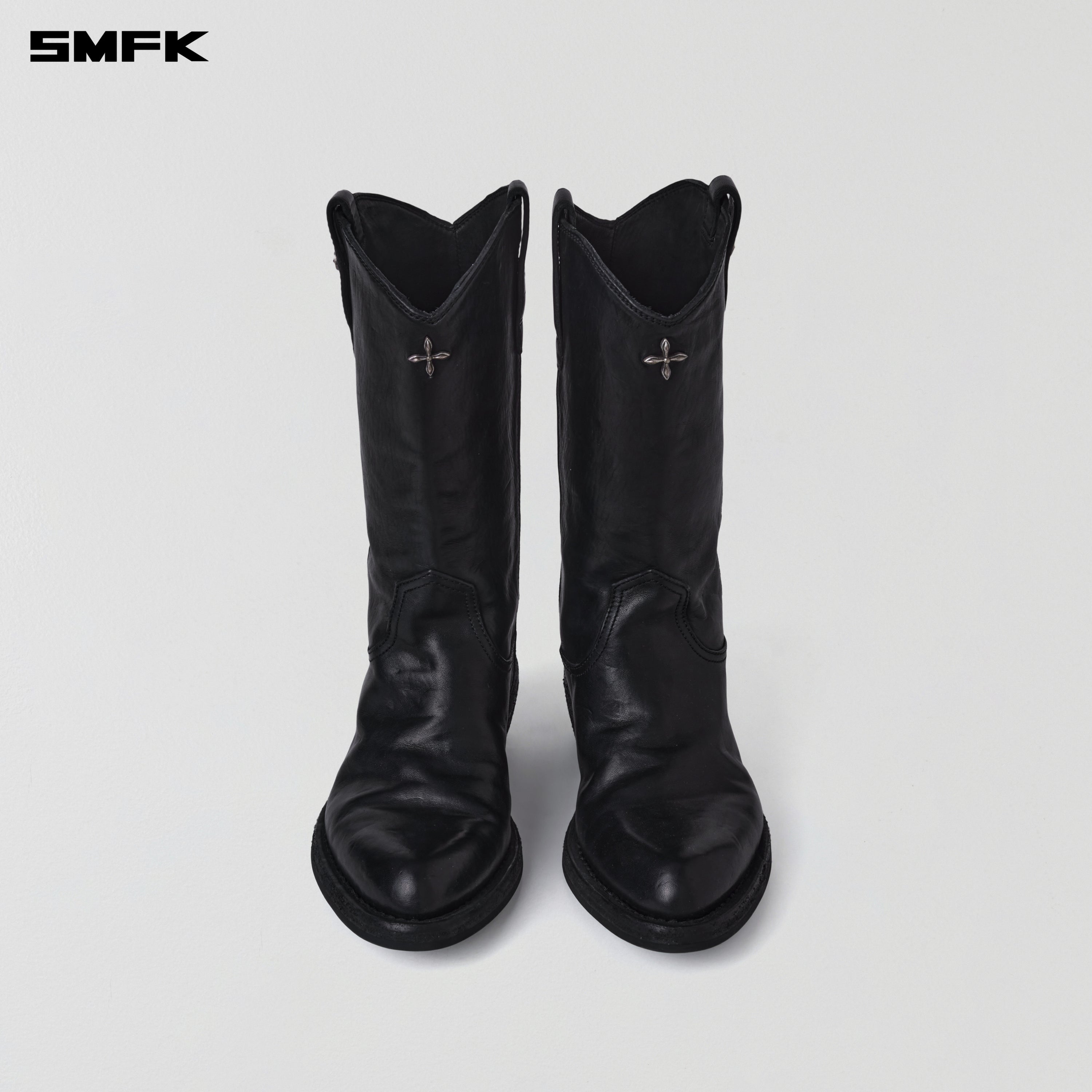 RAGE WILD ORIGIN GOODYEAR HORSE LEATHER  COWBOY BOOTS WILD BLACK