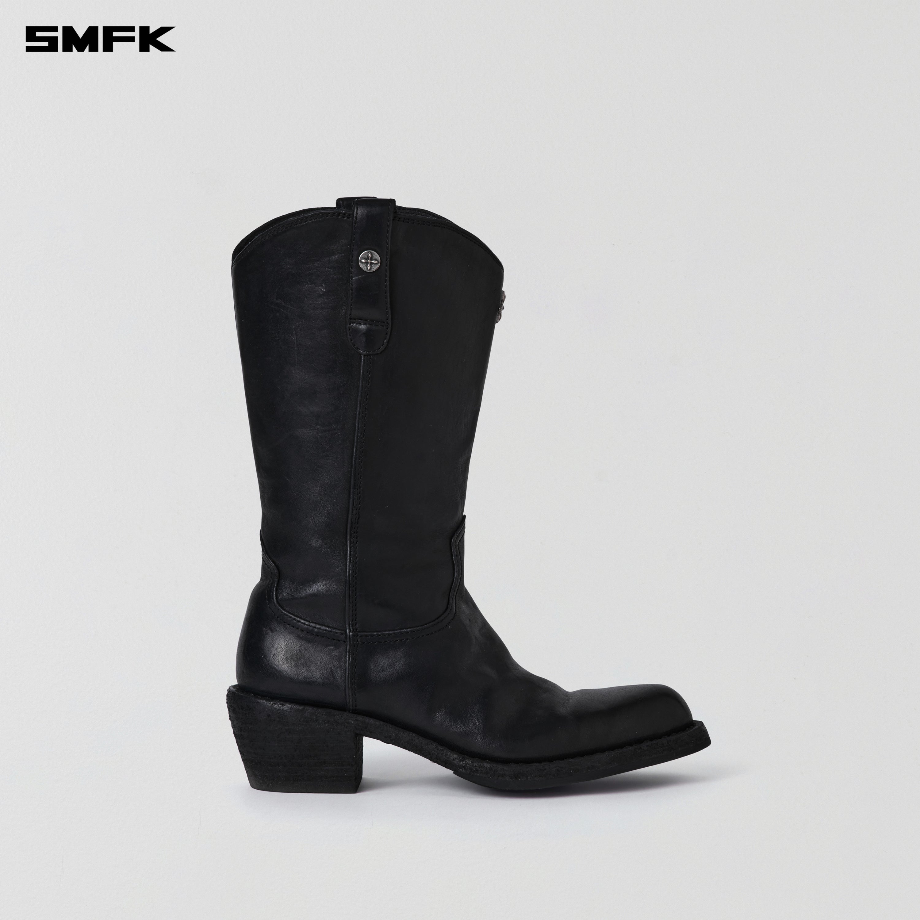 RAGE WILD ORIGIN GOODYEAR HORSE LEATHER  COWBOY BOOTS WILD BLACK