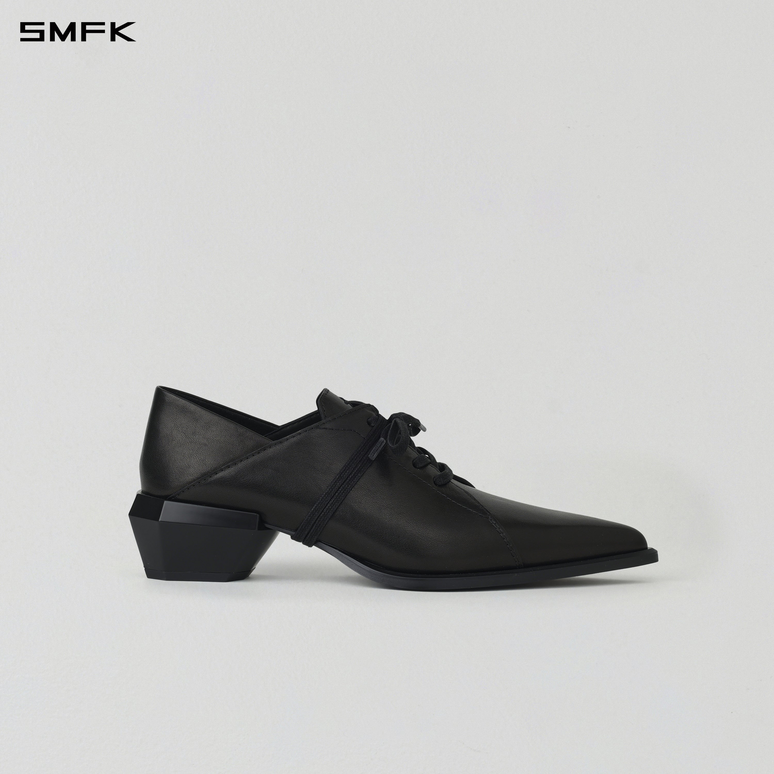 WIZARD DERBY SHOES/CALF/W WILD BLACK