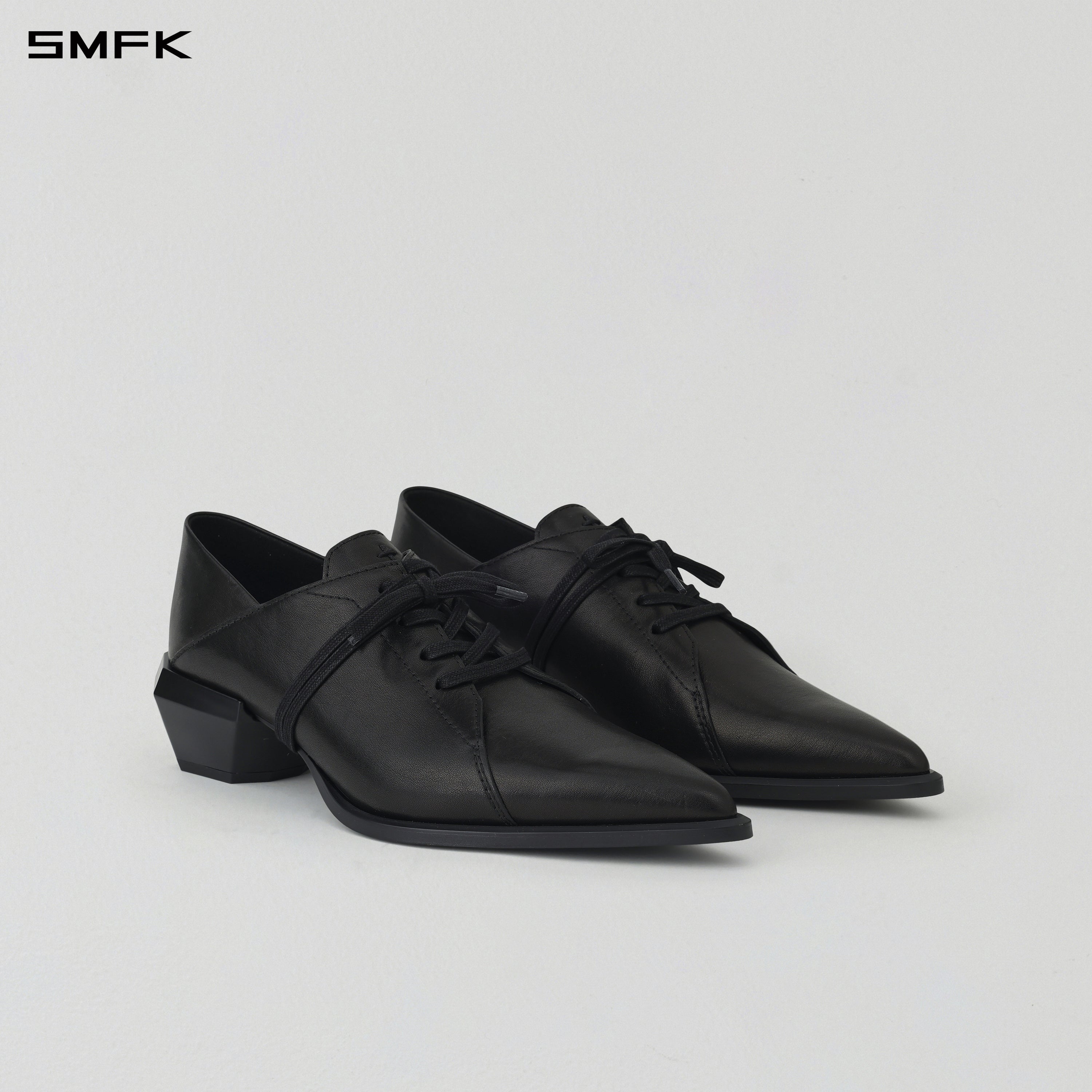 WIZARD DERBY SHOES/CALF/W WILD BLACK