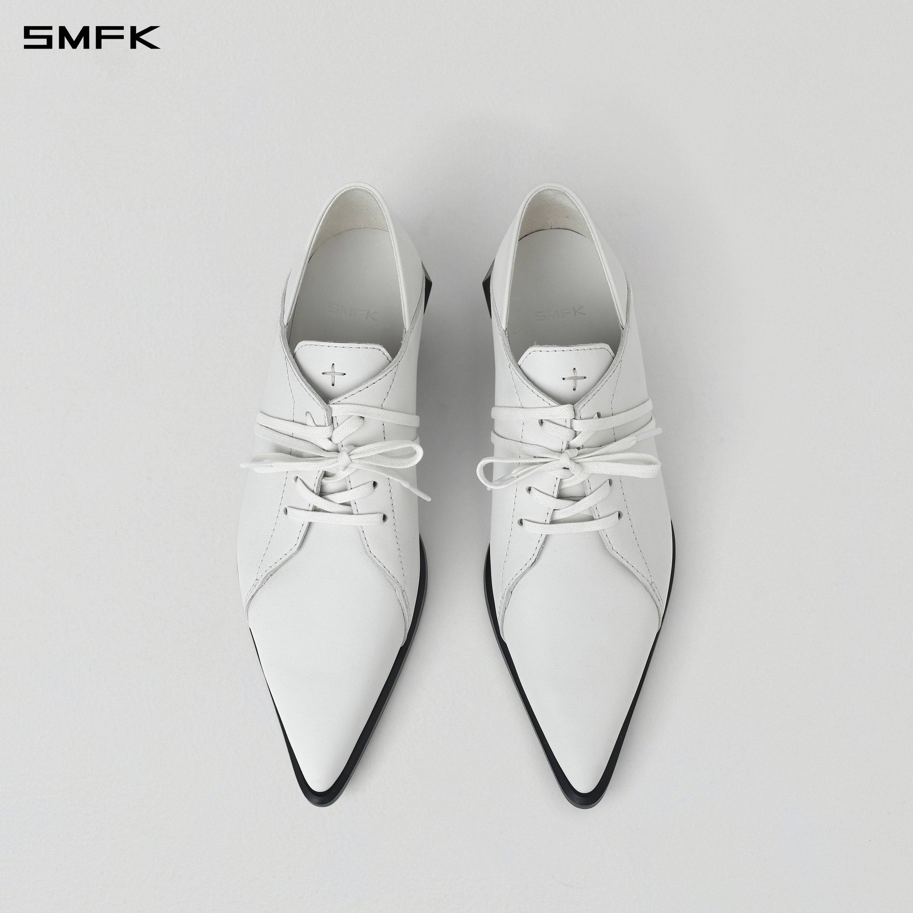 WIZARD DERBY SHOES/CALF/W CLOUD WHITE