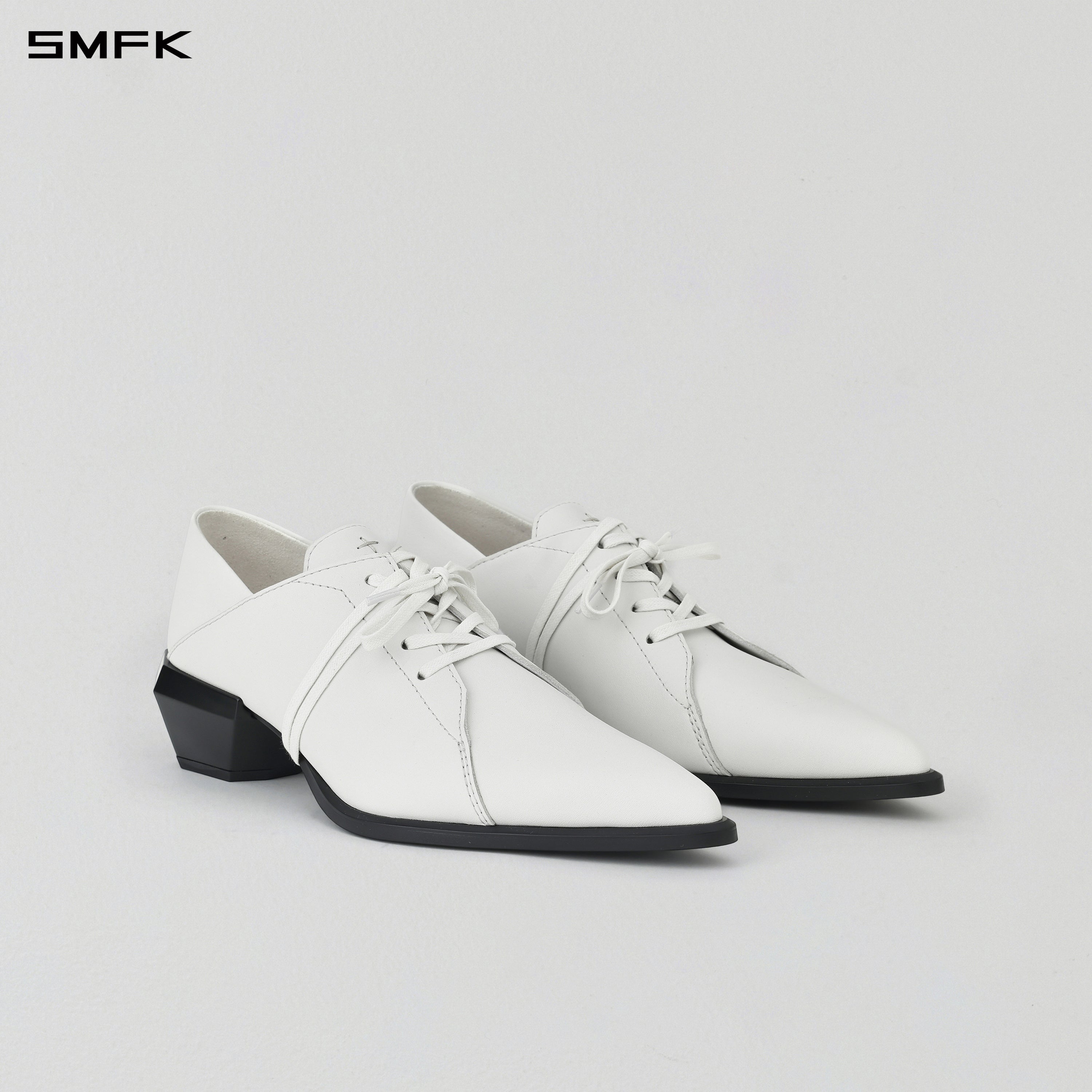 WIZARD DERBY SHOES/CALF/W CLOUD WHITE