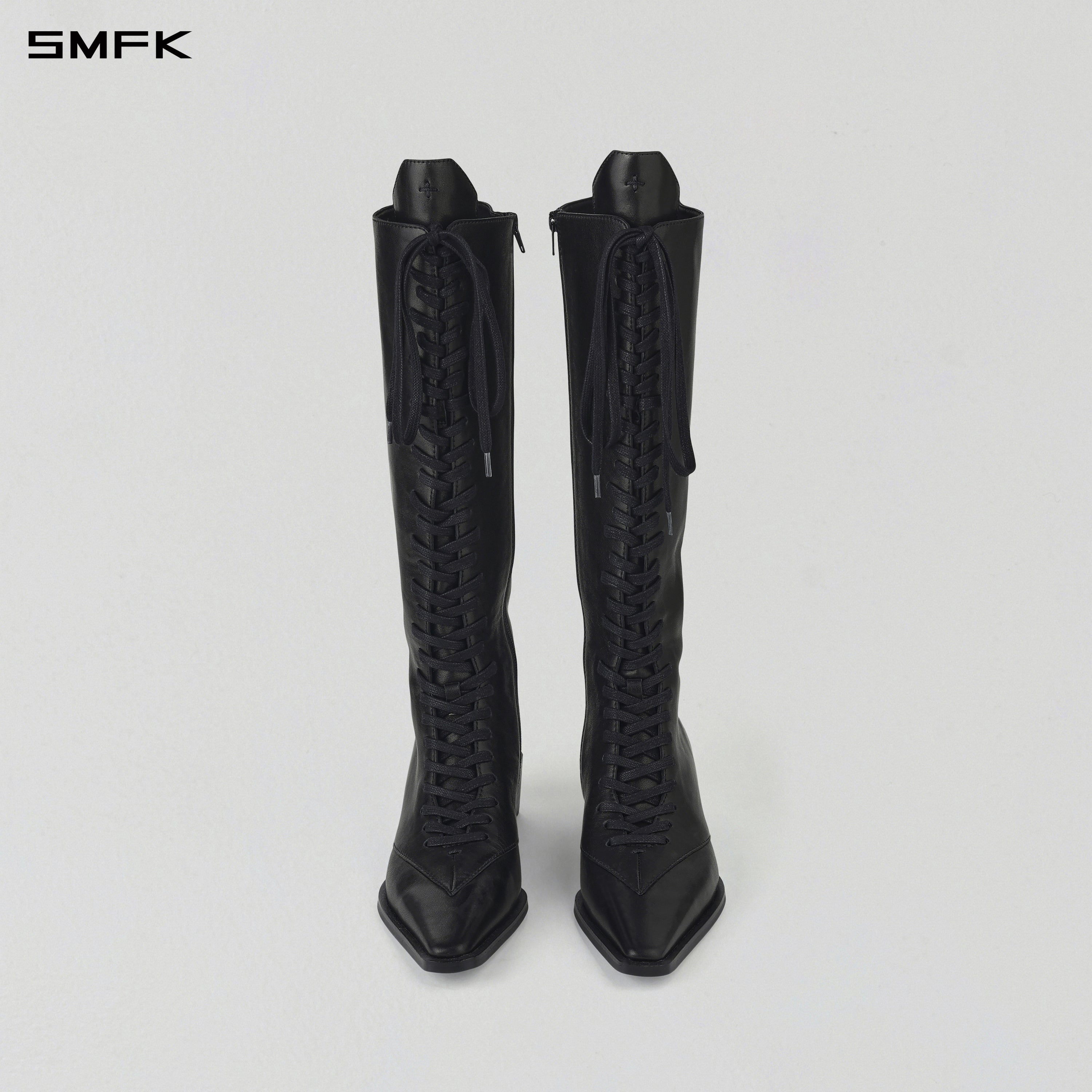 MAGIC TALL OXFORD BOOTS/CALF/W WILD BLACK
