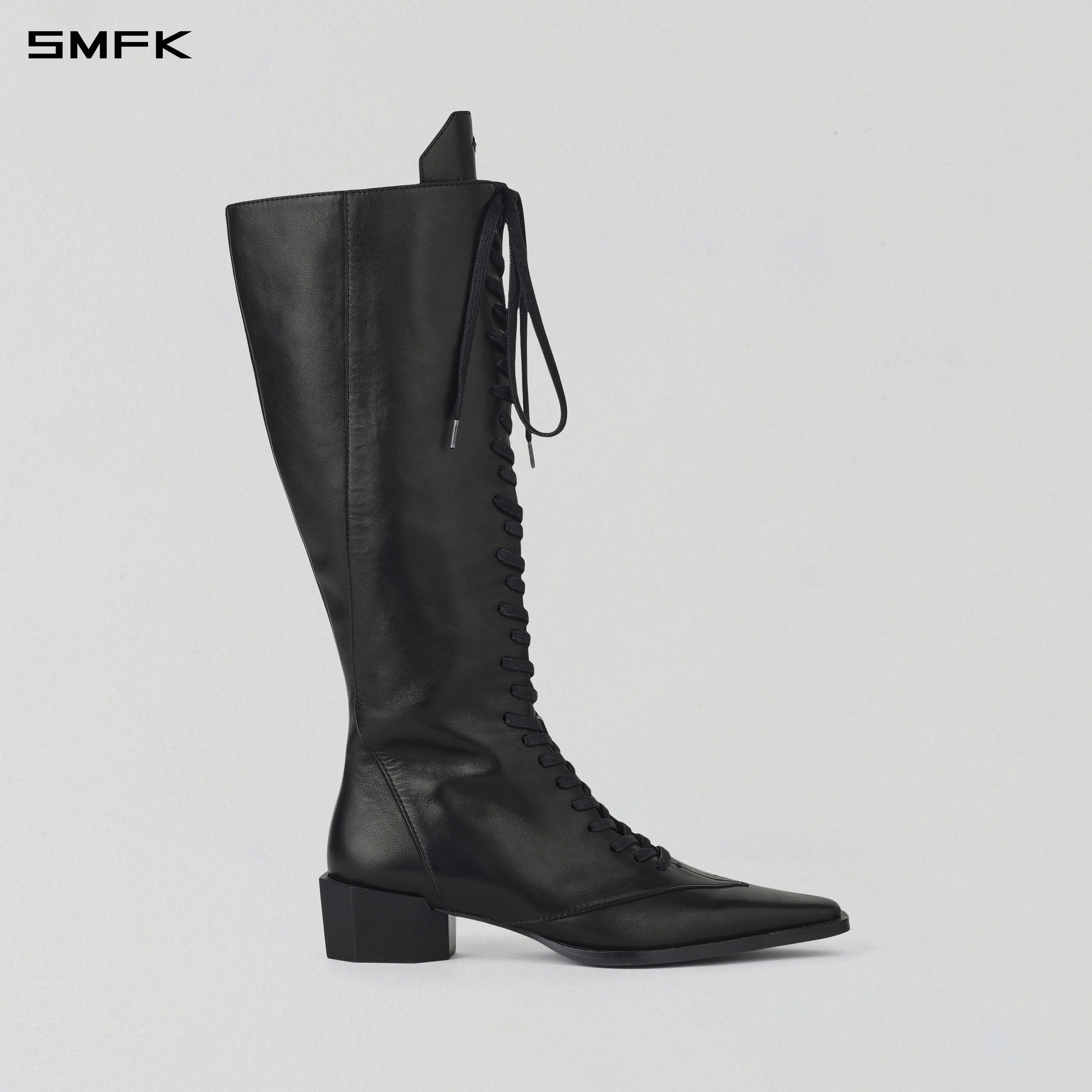 MAGIC TALL OXFORD BOOTS/CALF/W WILD BLACK