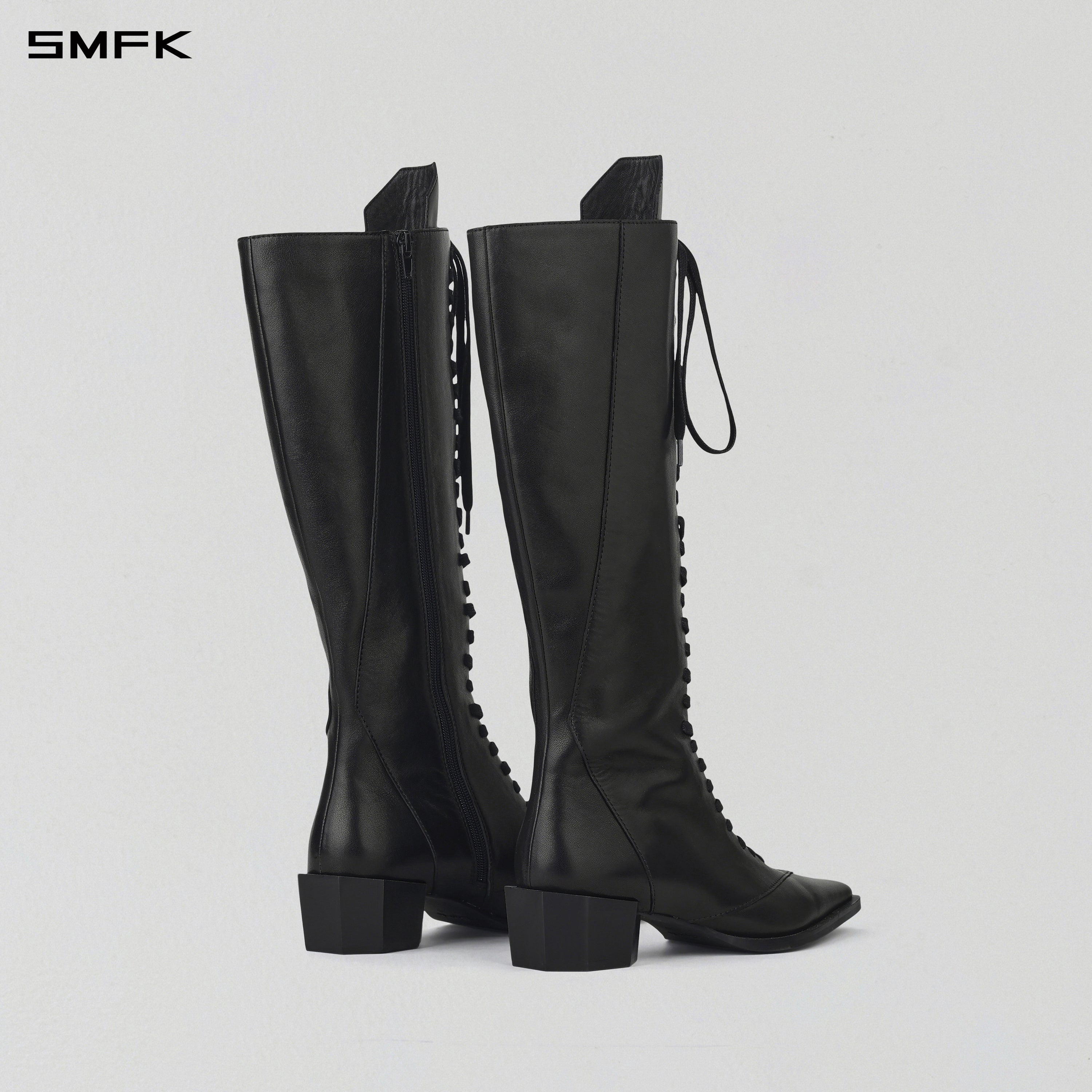 MAGIC TALL OXFORD BOOTS/CALF/W WILD BLACK