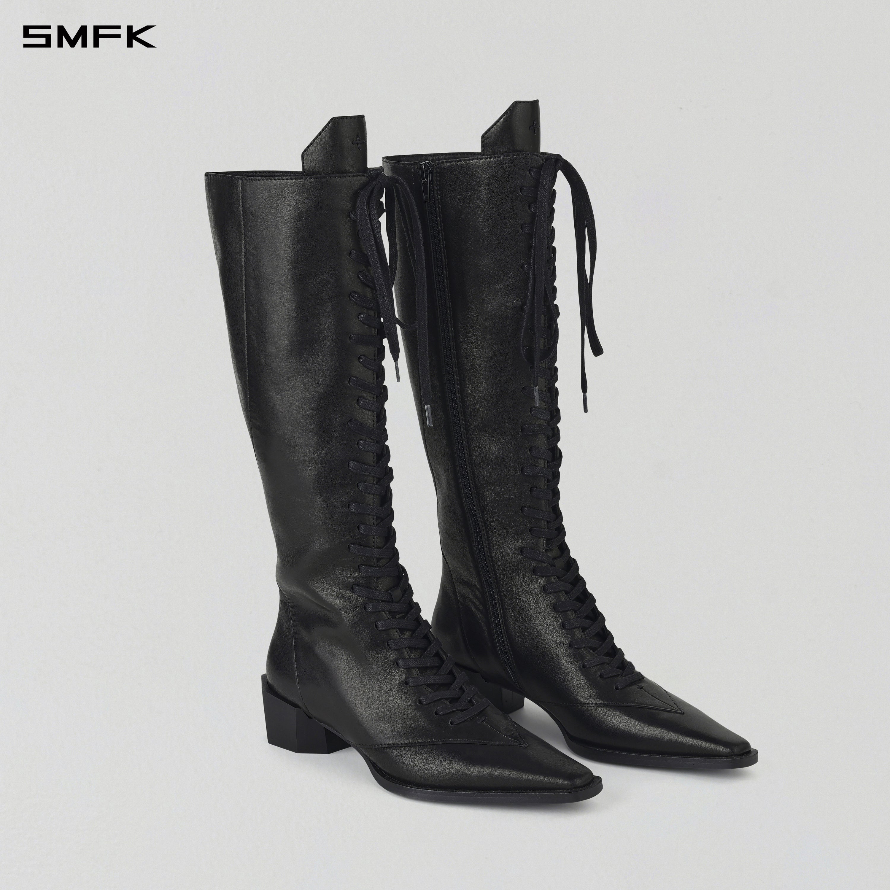 MAGIC TALL OXFORD BOOTS/CALF/W WILD BLACK