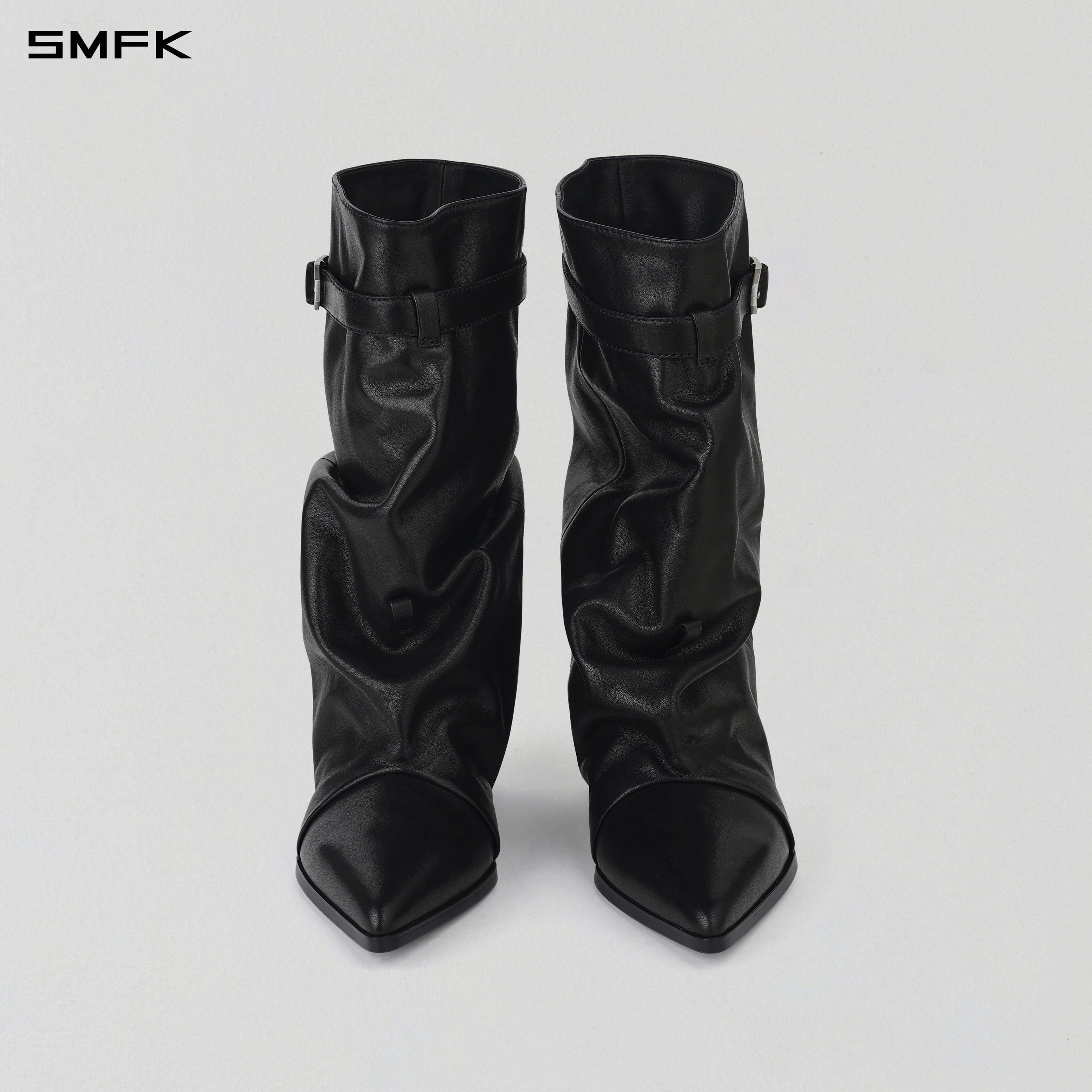 WIZARD MID-CALF COWBOY BOOTS/CALF/W WILD BLACK