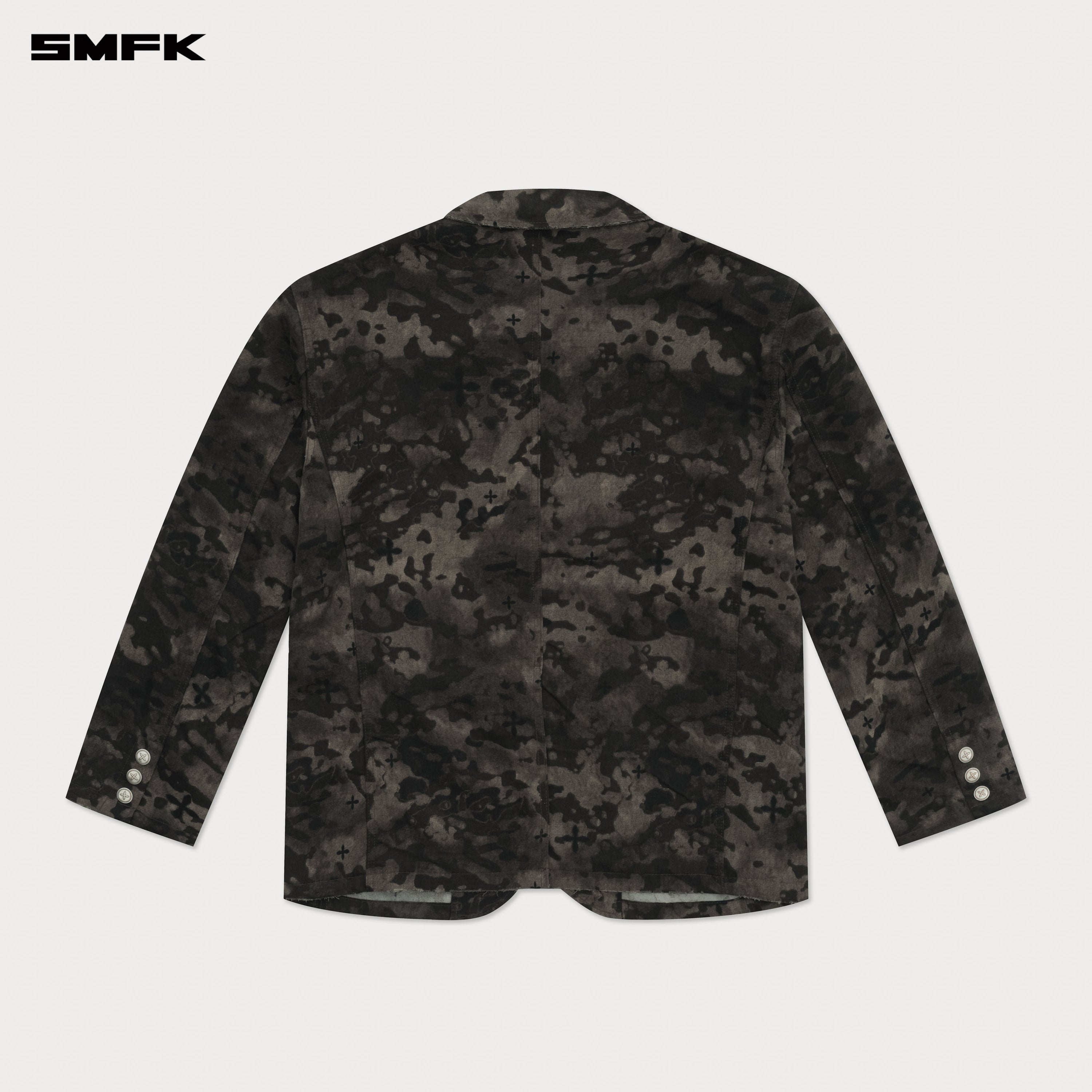 Compass Black Camouflage Oversize Suit