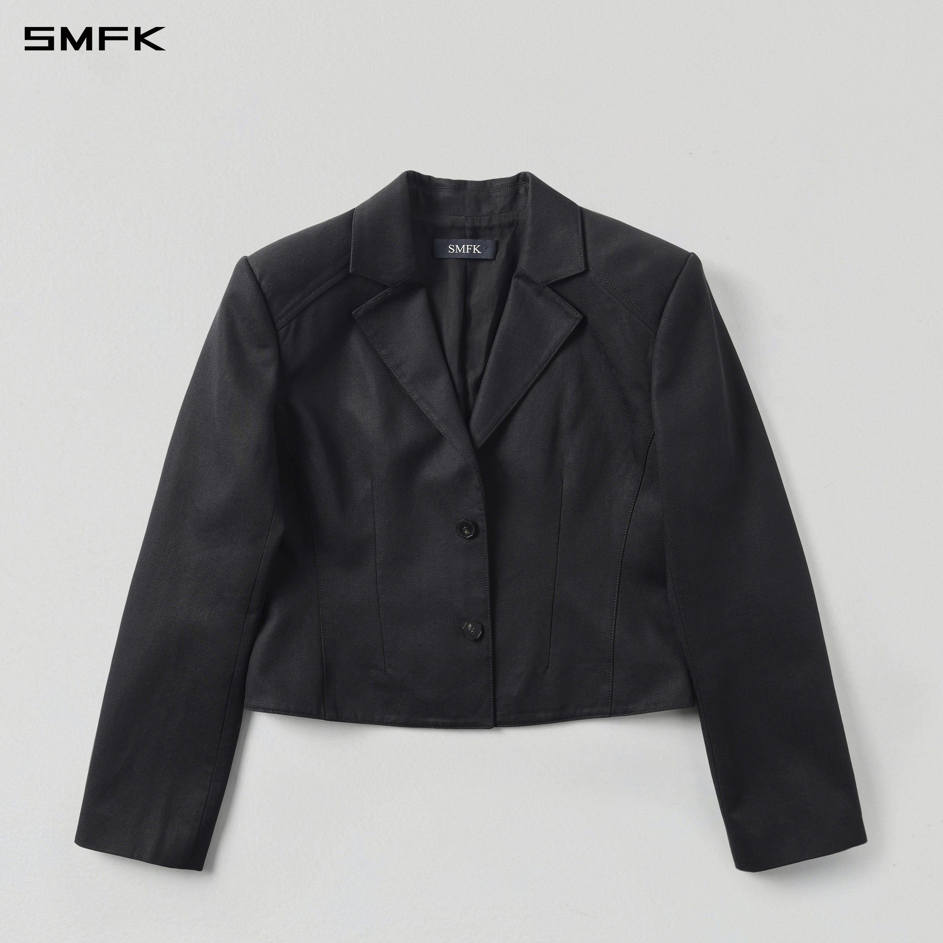 PERMANENT MEDITATE SHORT FORMAL SUIT/LENZING TENCEL+COTTON MIDNIGHT BLACK