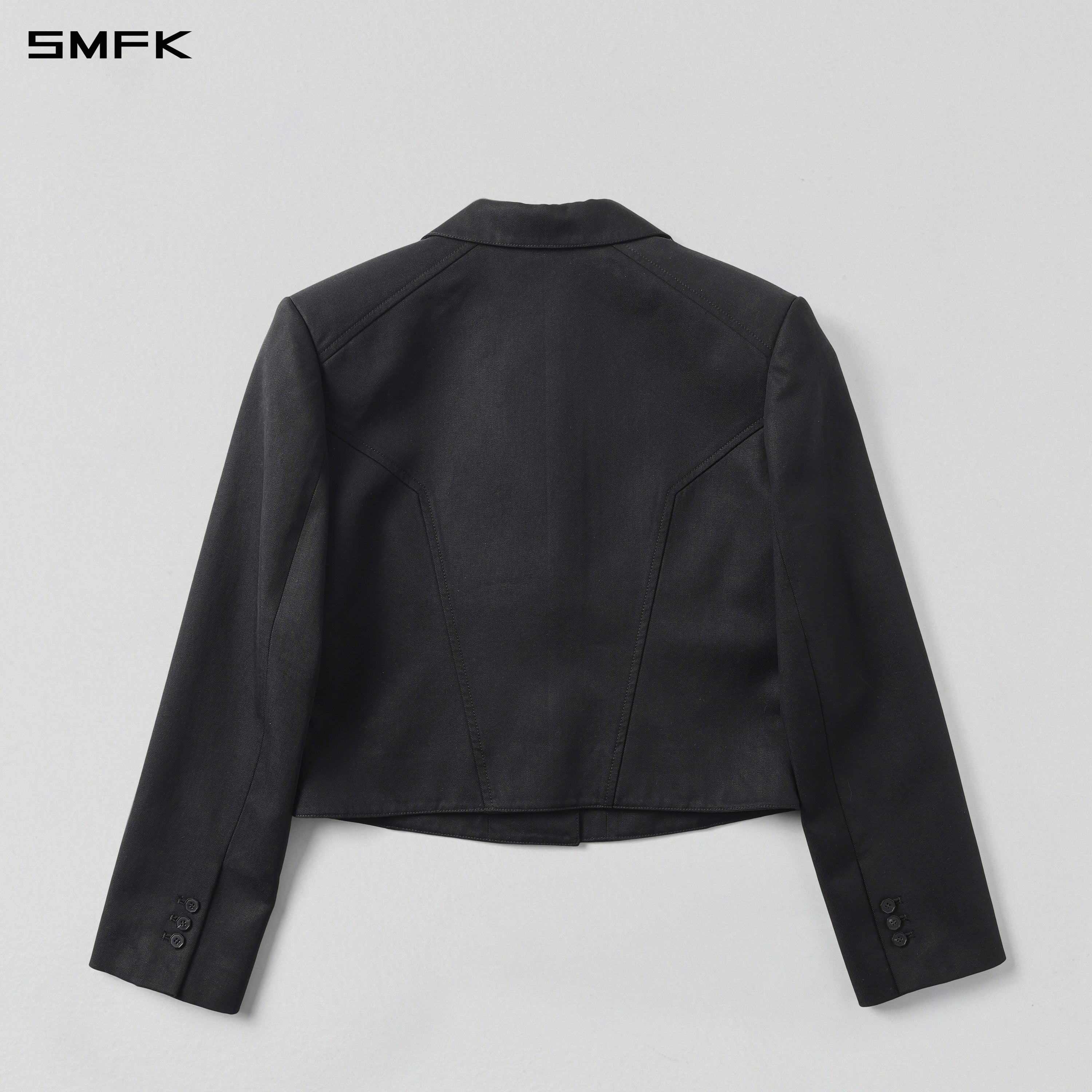 PERMANENT MEDITATE SHORT FORMAL SUIT/LENZING TENCEL+COTTON MIDNIGHT BLACK
