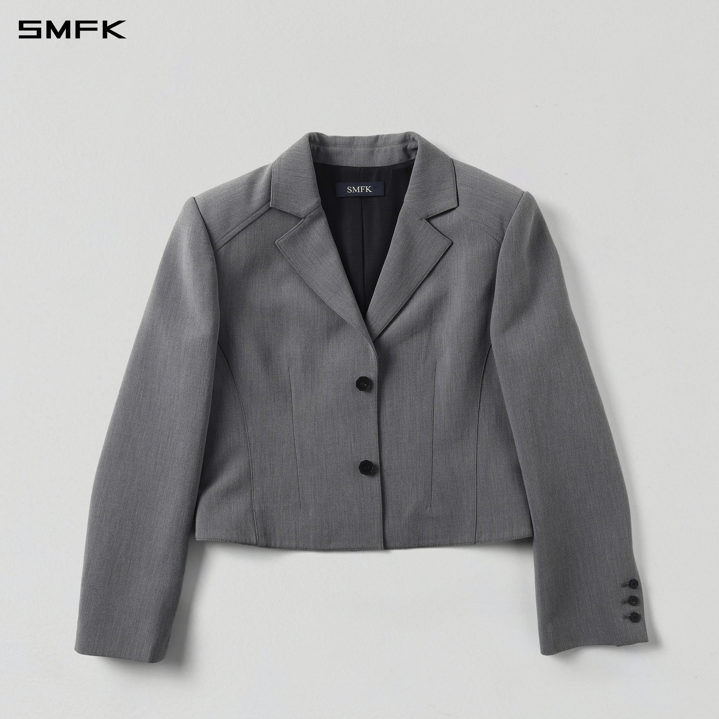PERMANENT MEDITATE SHORT FORMAL SUIT/POLYESTER+VISCOSE+SPANDEX+WOOL STORM GREY
