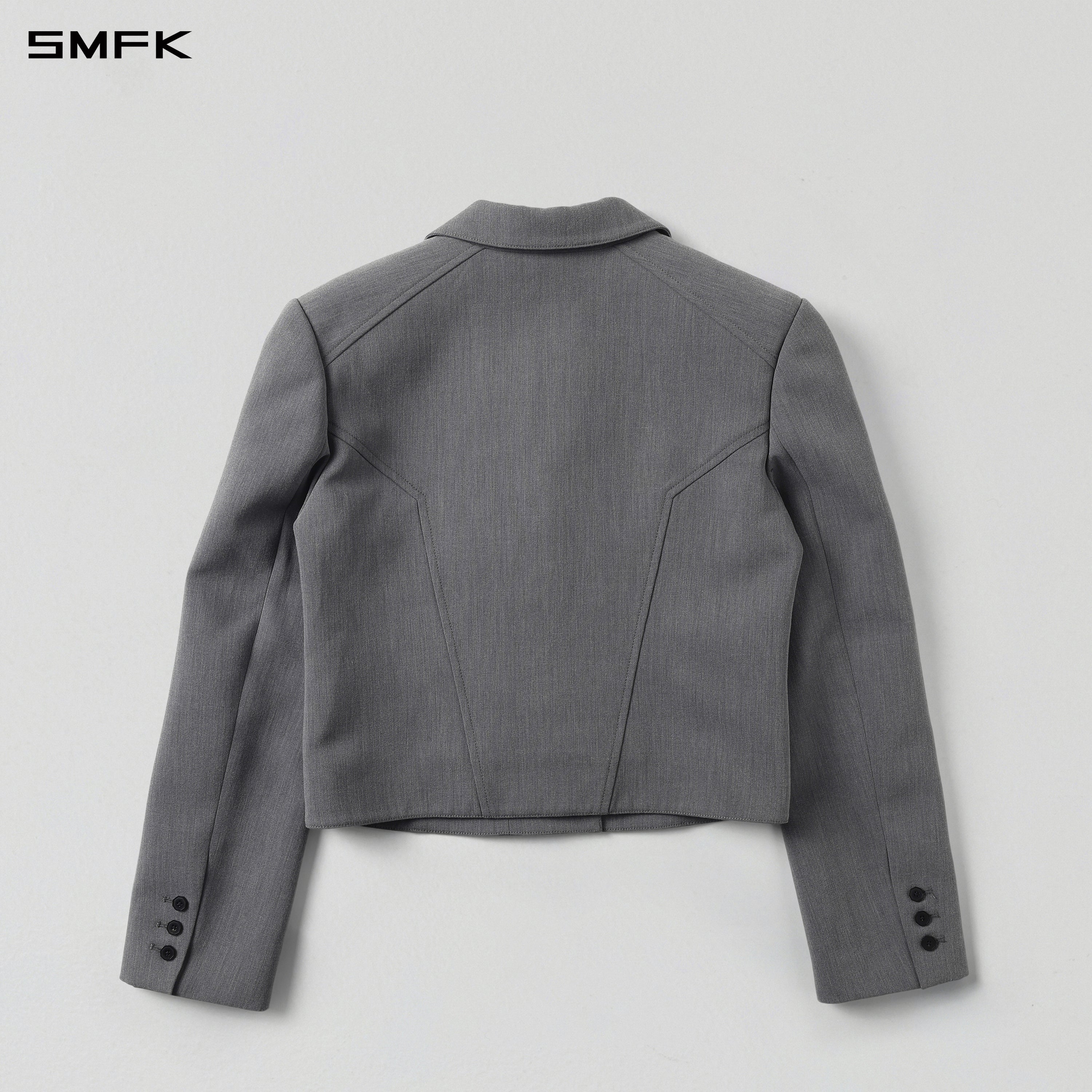 PERMANENT MEDITATE SHORT FORMAL SUIT/POLYESTER+VISCOSE+SPANDEX+WOOL STORM GREY