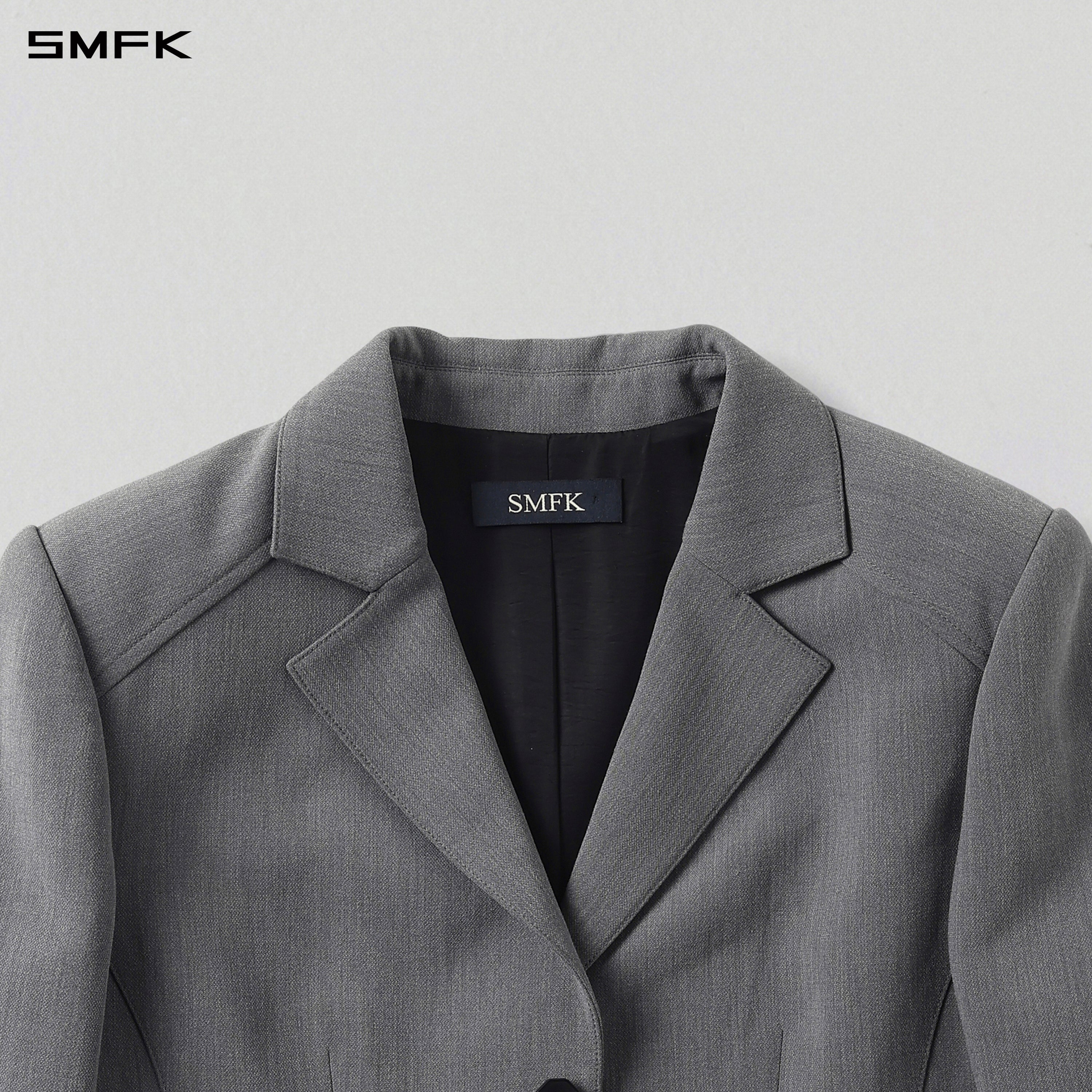 PERMANENT MEDITATE SHORT FORMAL SUIT/POLYESTER+VISCOSE+SPANDEX+WOOL STORM GREY