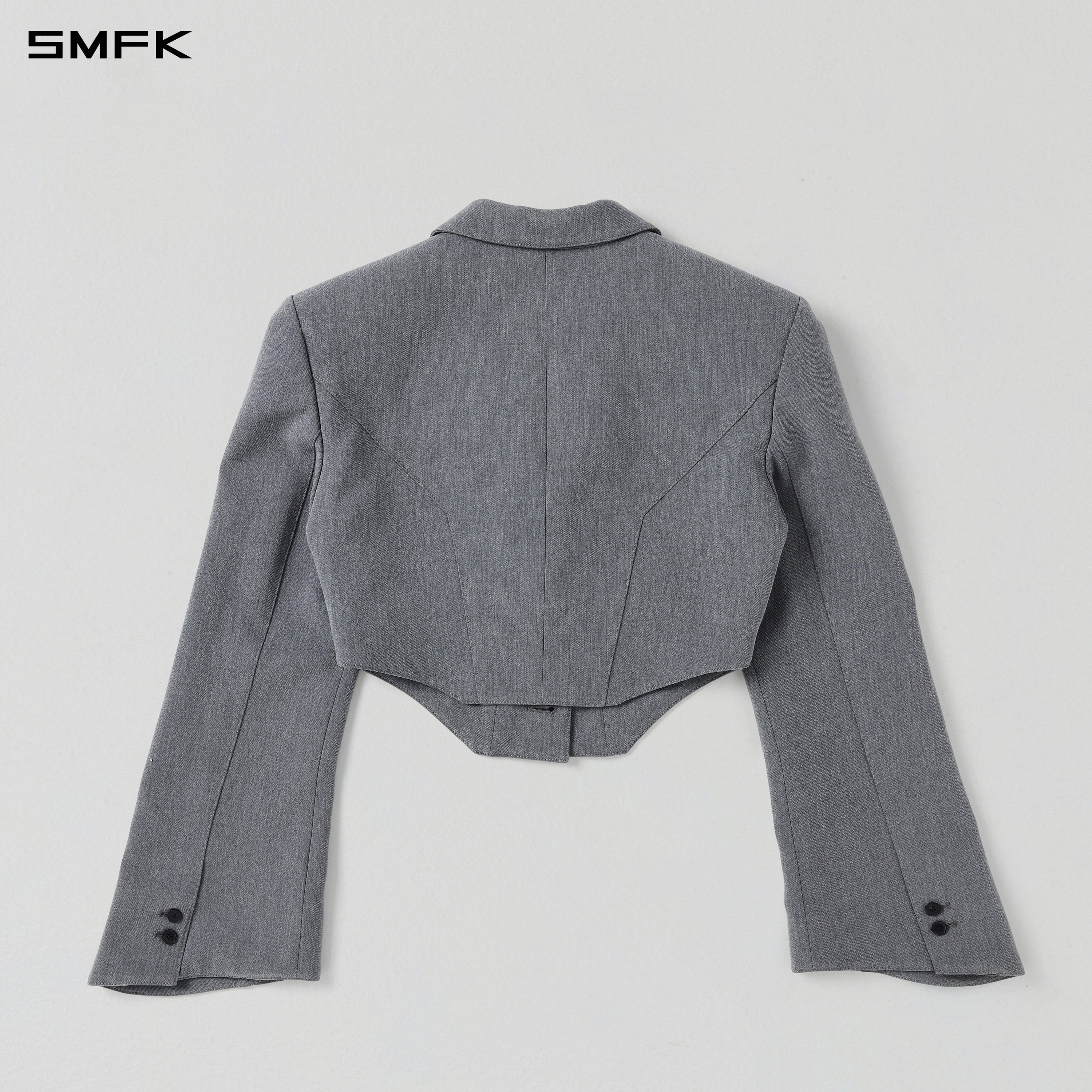 MYTH AEOLUS SHORT EVENING SUIT/POLYESTER+VISCOSE+SPANDEX+WOOL STORM GREY