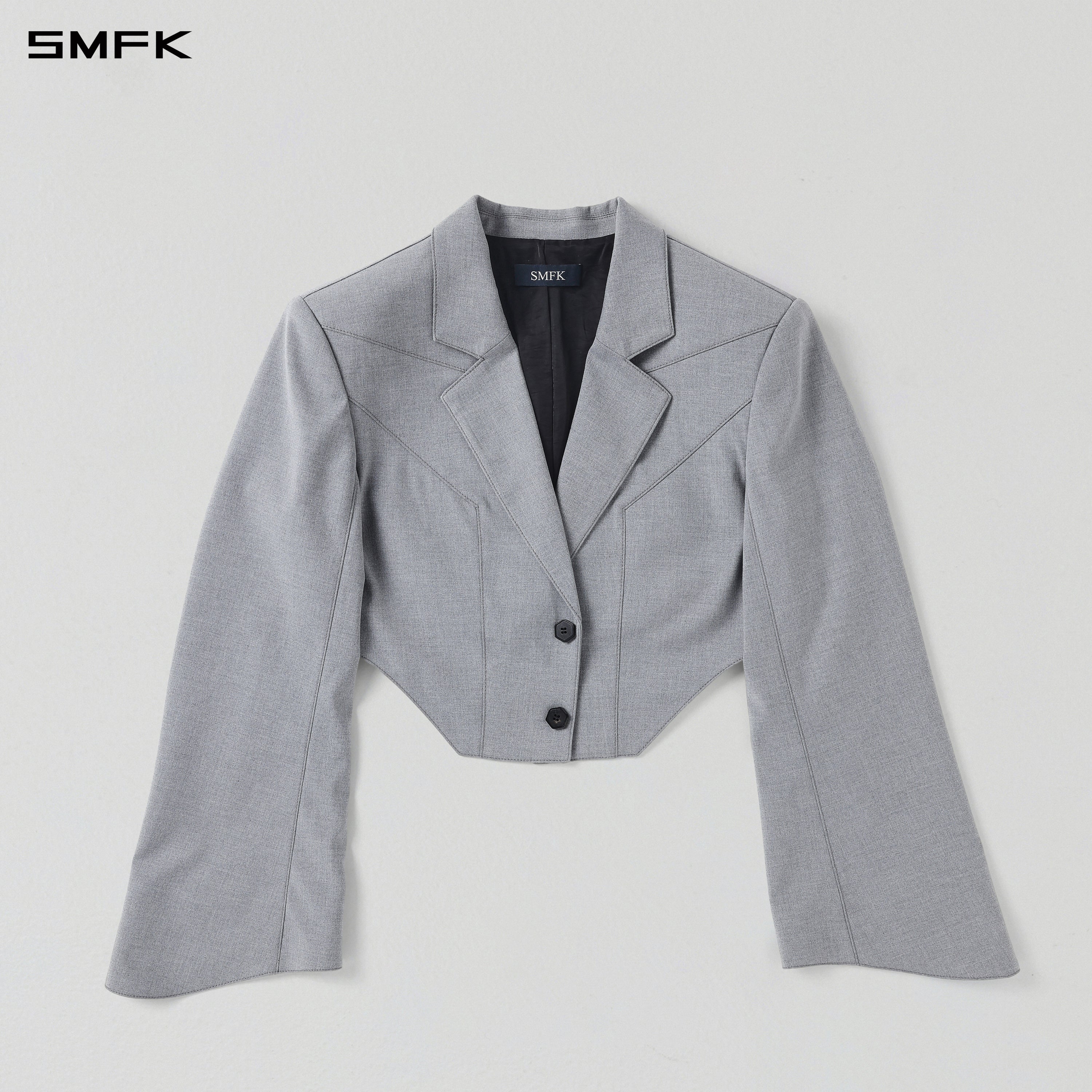 MYTH AEOLUS SHORT EVENING SUIT/POLYESTER+RAYON+LYOCELL GLACIER GREY
