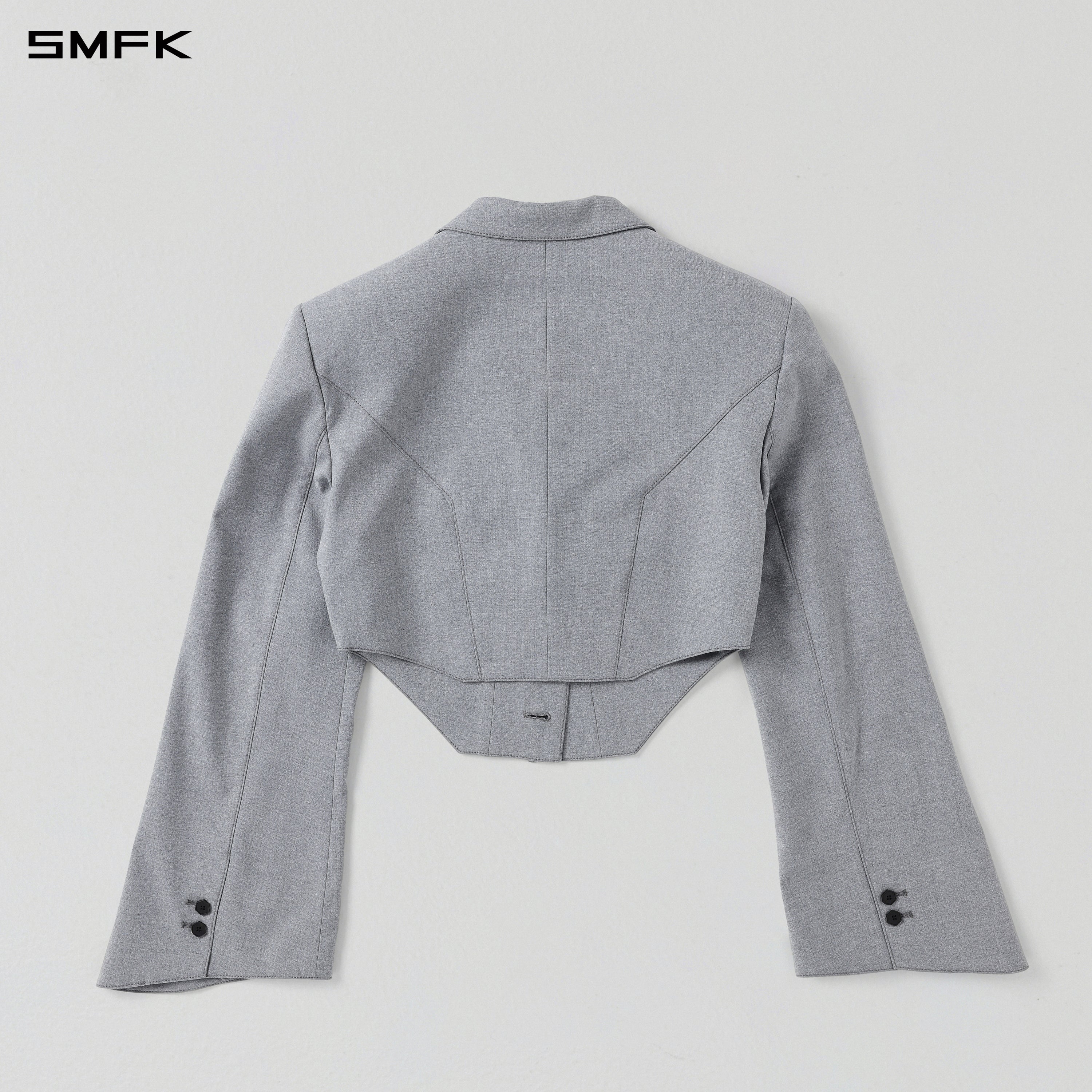 MYTH AEOLUS SHORT EVENING SUIT/POLYESTER+RAYON+LYOCELL GLACIER GREY