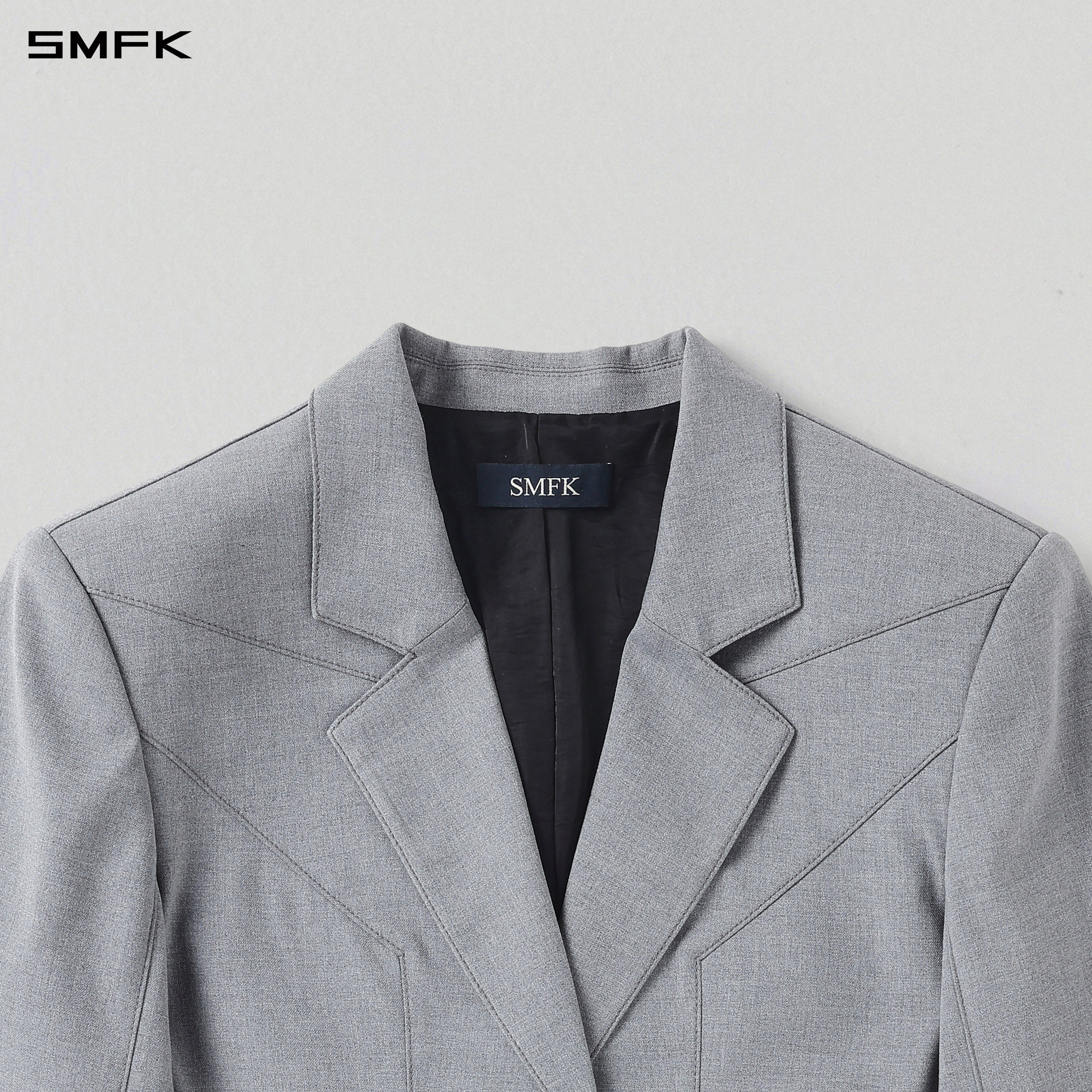 MYTH AEOLUS SHORT EVENING SUIT/POLYESTER+RAYON+LYOCELL GLACIER GREY