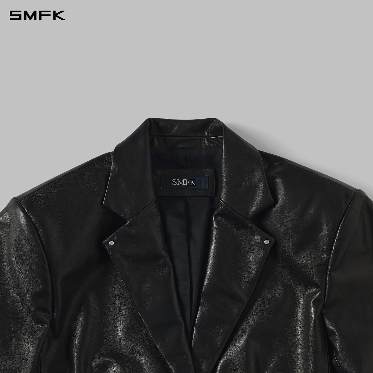 PERMANENT PROTO LEATHER SUIT/SOFT WAX CALF LEATHER/U MIDNIGHT BLACK