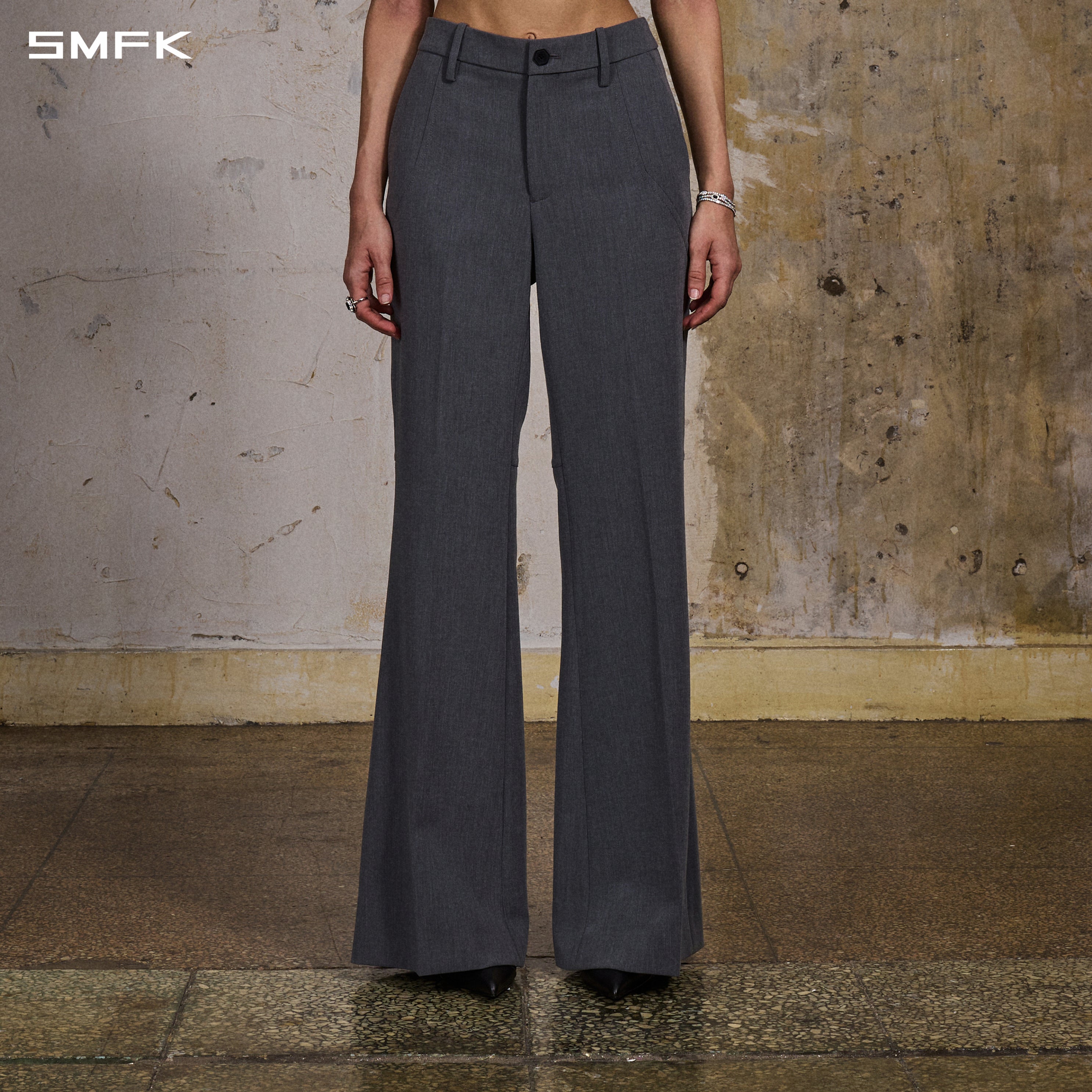 MIRAGE SIREN FORMAL PANTS/POLYESTER+VISCOSE+SPANDEX+WOOL GLACIER GREY