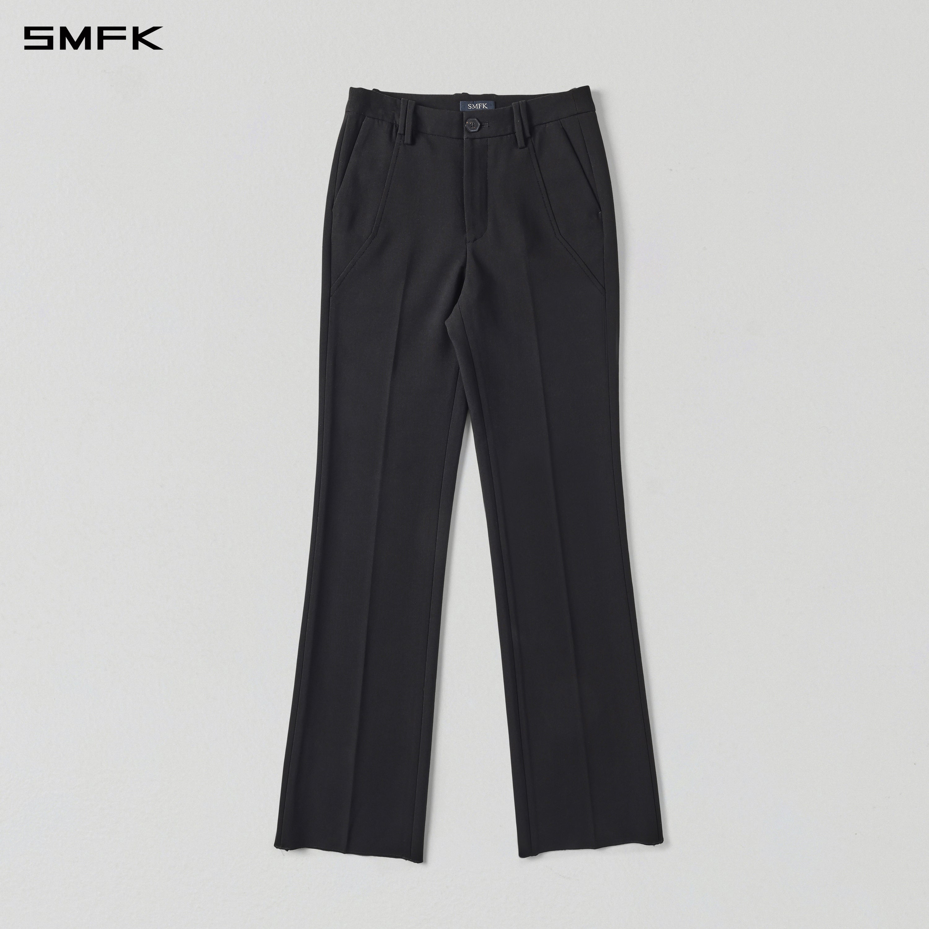 MIRAGE SIREN MIST SLIM FORMAL PANTS/POLYESTER+VISCOSE+SPANDEX+WOOL MIDNIGHT BLACK