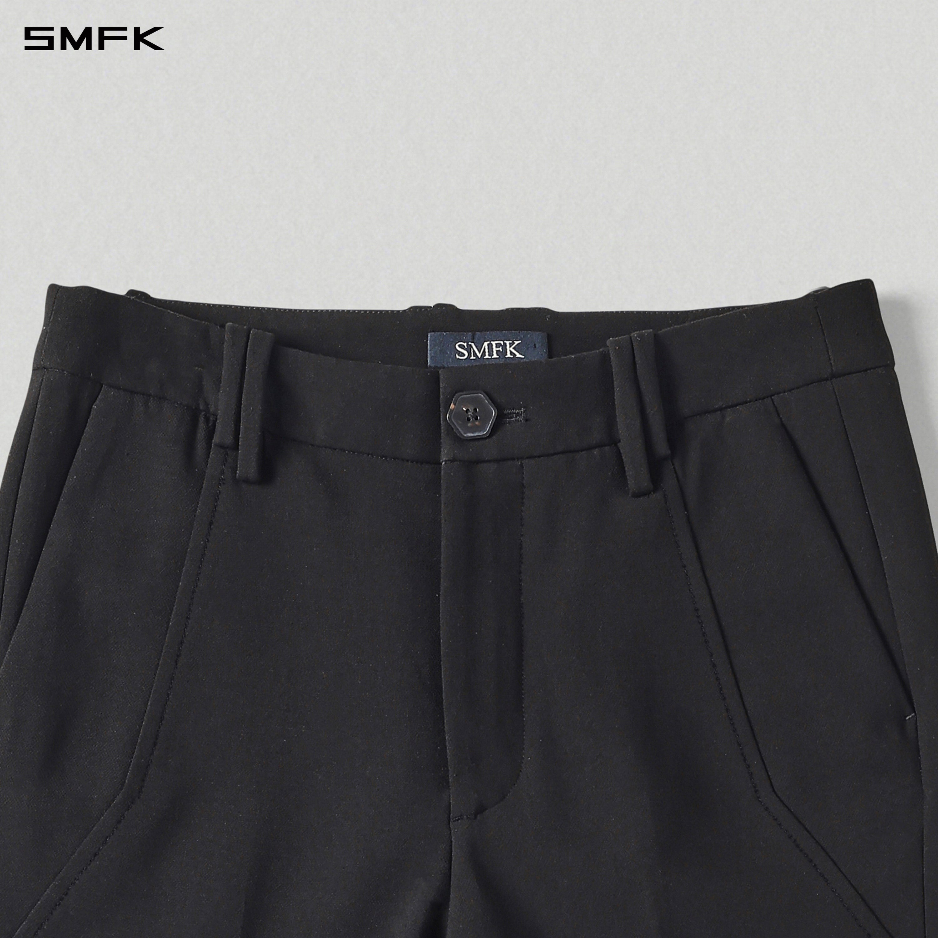 MIRAGE SIREN MIST SLIM FORMAL PANTS/POLYESTER+VISCOSE+SPANDEX+WOOL MIDNIGHT BLACK