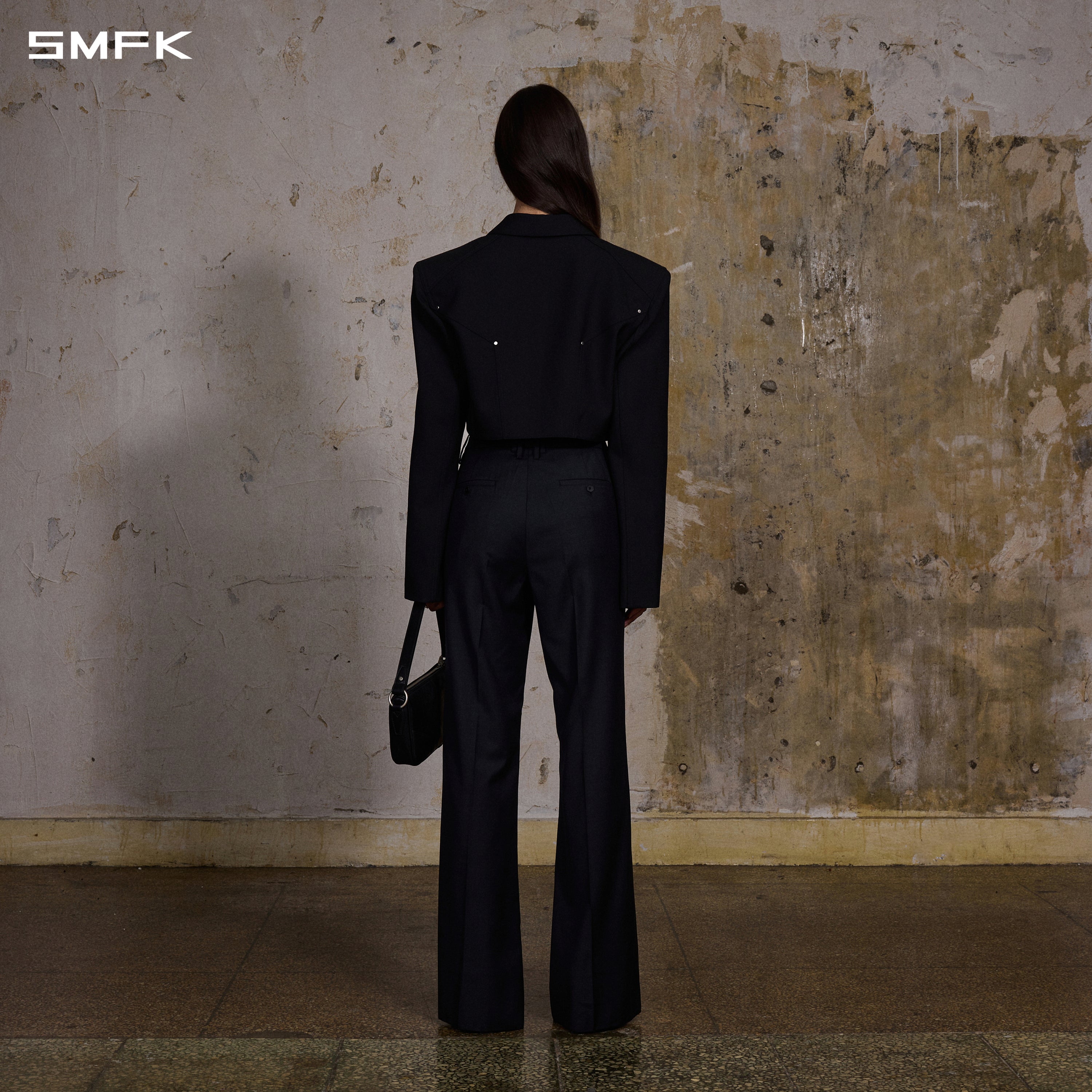 PERMANENT STRT DANCE PANTS/WOOL+POLYESTER/W MIDNIGHT BLACK